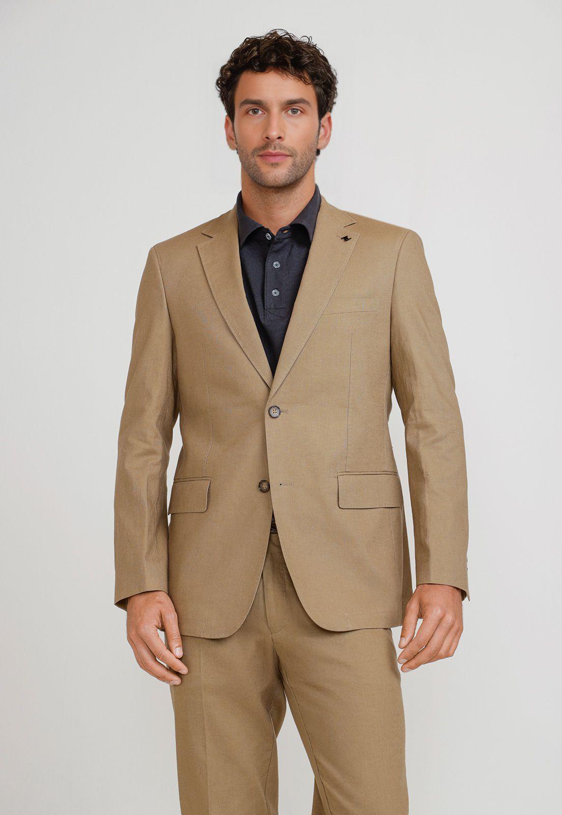 Chaqueta Hombre Lino Cesar Arena-0