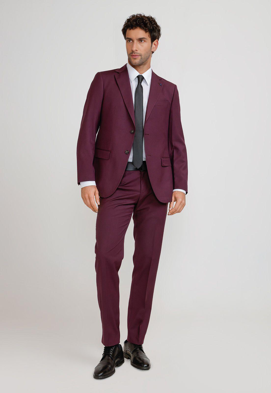 Traje Hombre Formal Graduación Burdeo-3