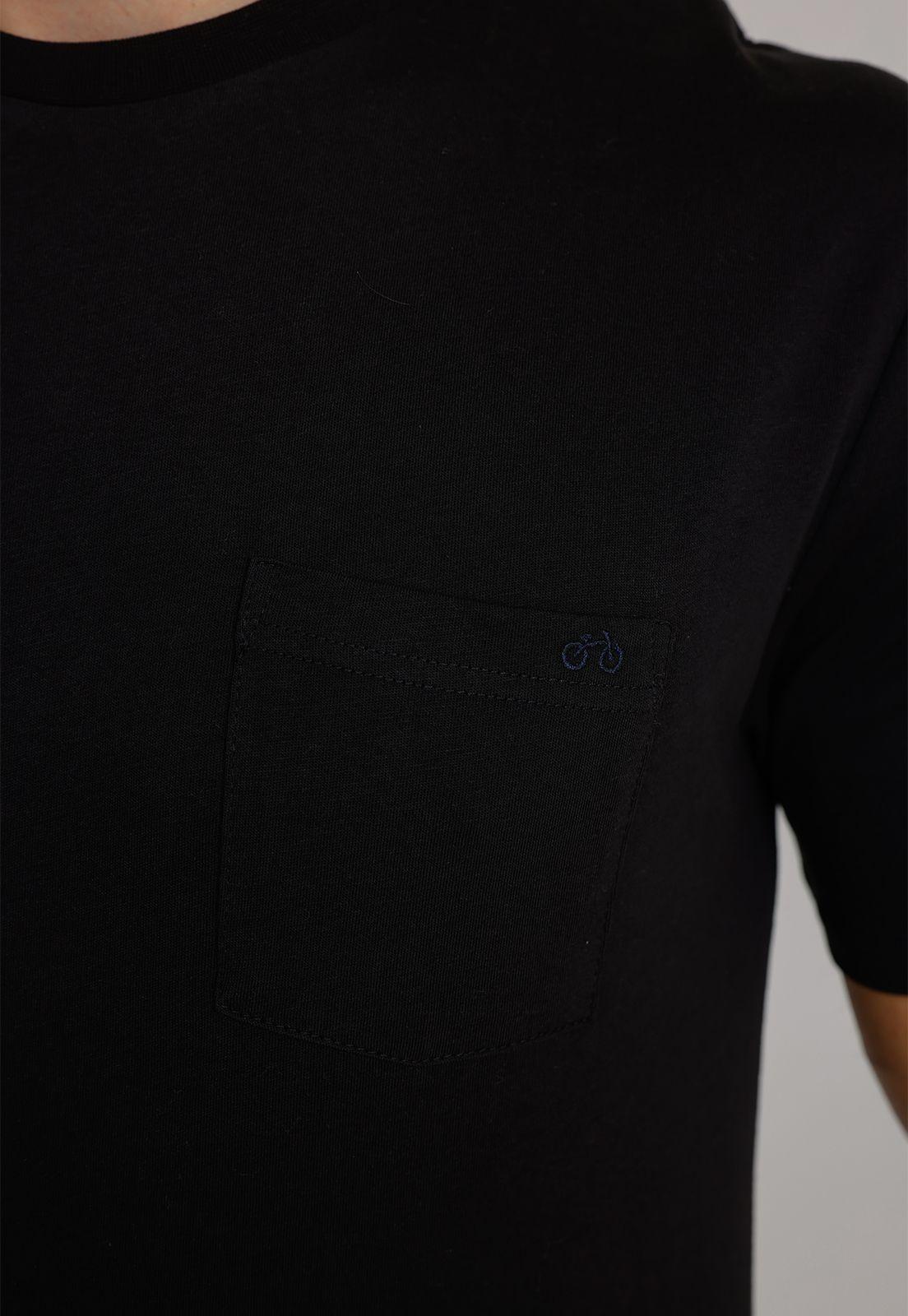 Polera Manga Corta hombre Slim Fit Marcus Algodón Negro-2