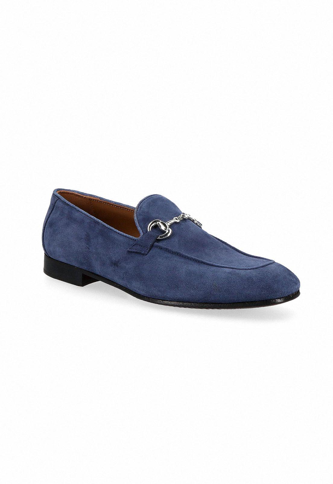 Mocasines Casual Italianos Proceno Moc Toe Bit Loafer Navy-0
