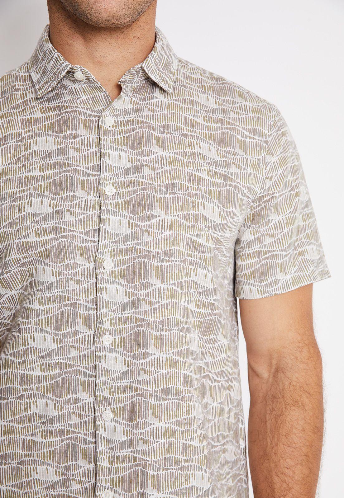 Camisa Hombre Manga Corta Estampada-2