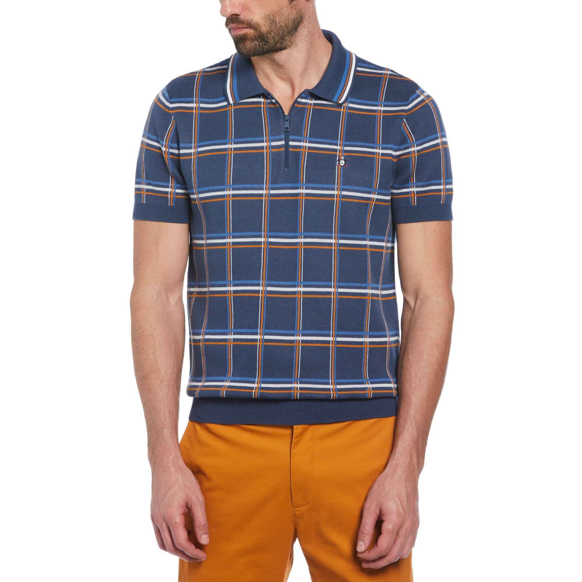 Polera Polo De Hombre Tipped Cárdigan Azul-0
