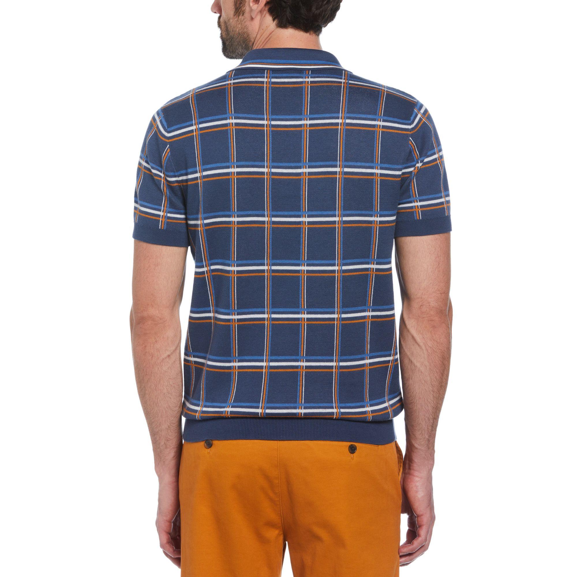 Polera Polo De Hombre Tipped Cárdigan Azul-1