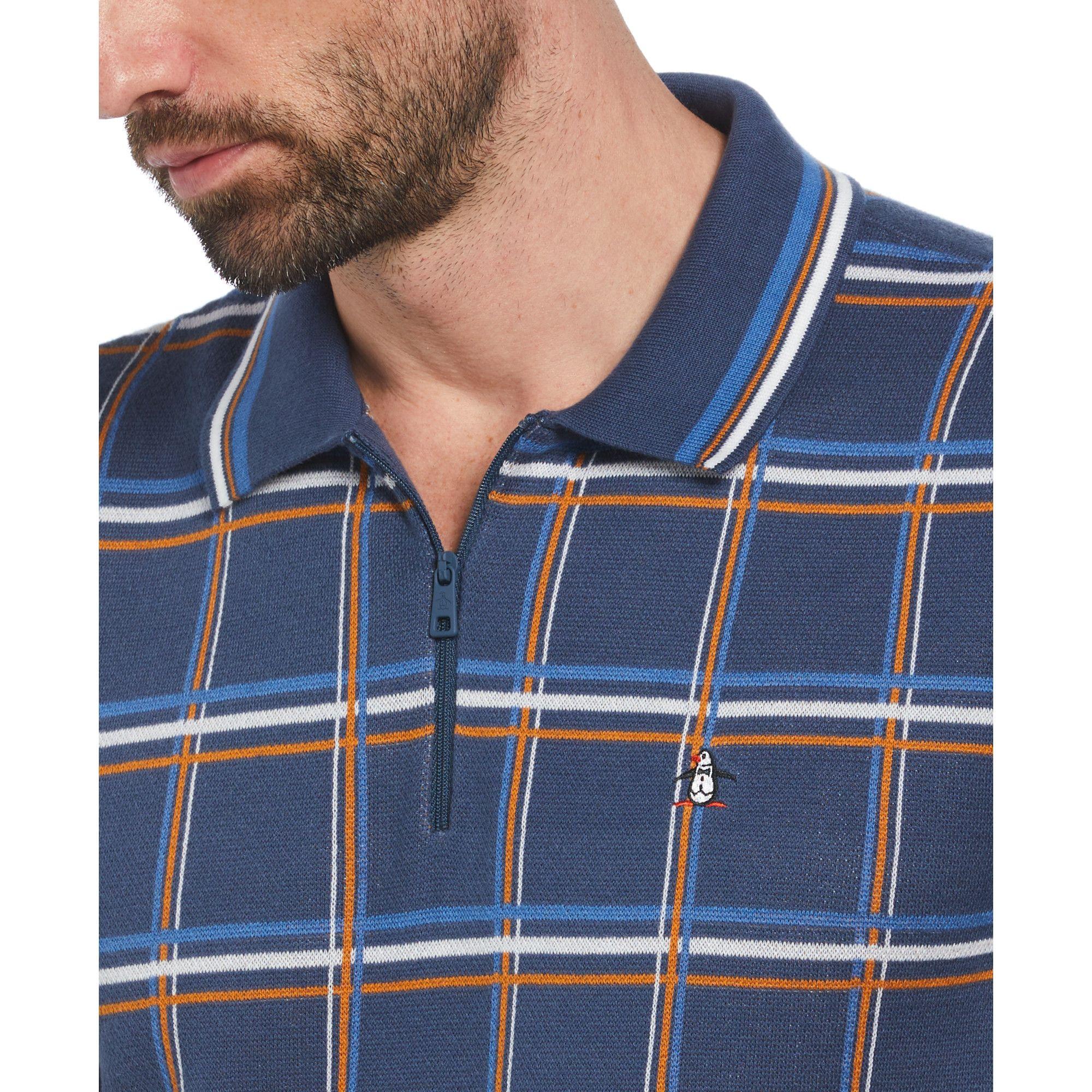 Polera Polo De Hombre Tipped Cárdigan Azul-2