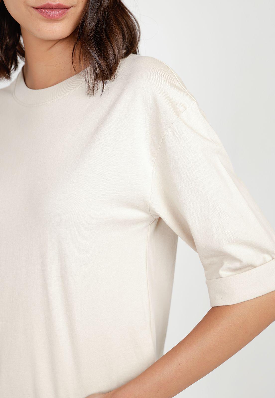 Polera Mujer Algodón Peruano Beige-2
