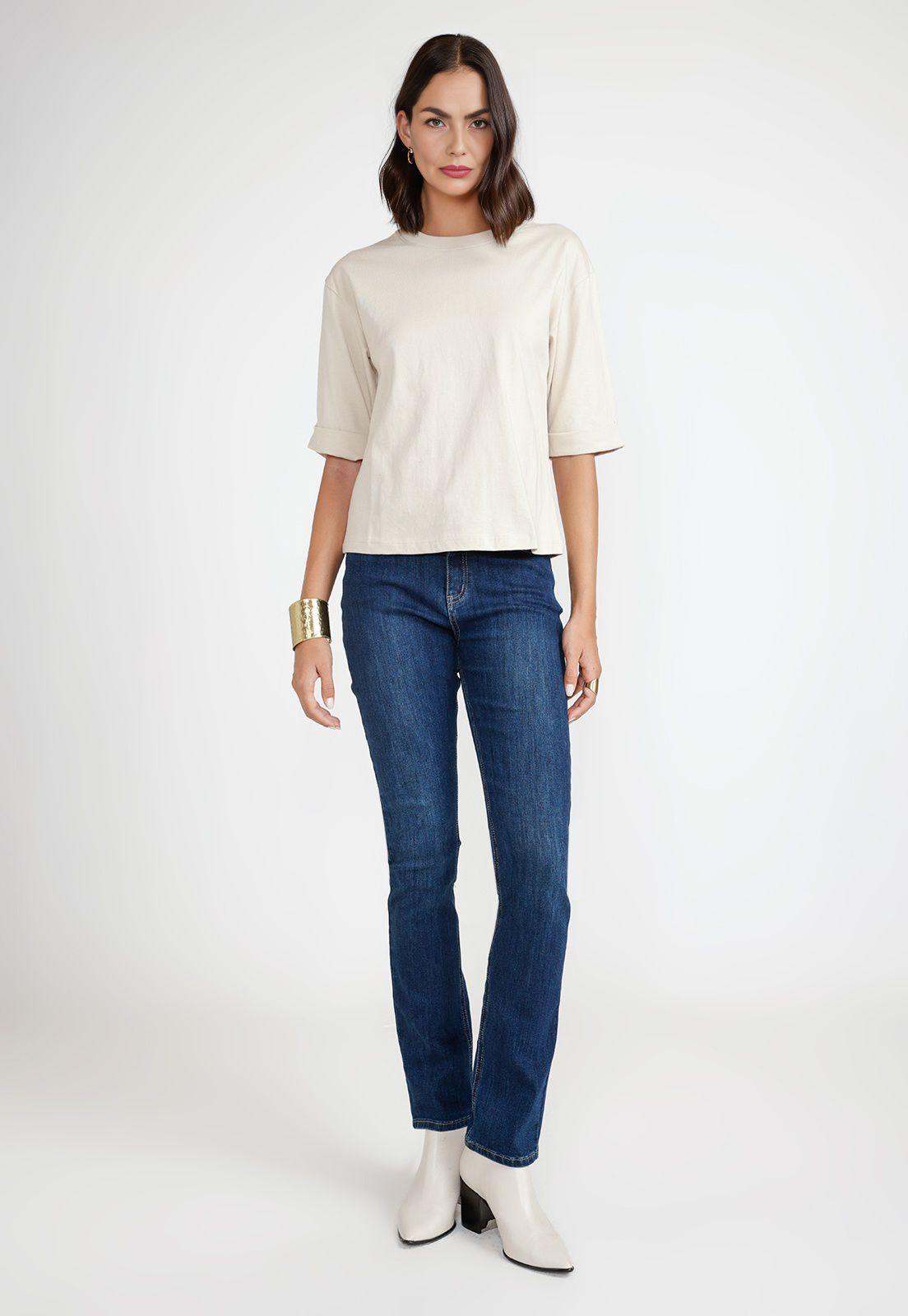 Polera Mujer Algodón Peruano Beige-3