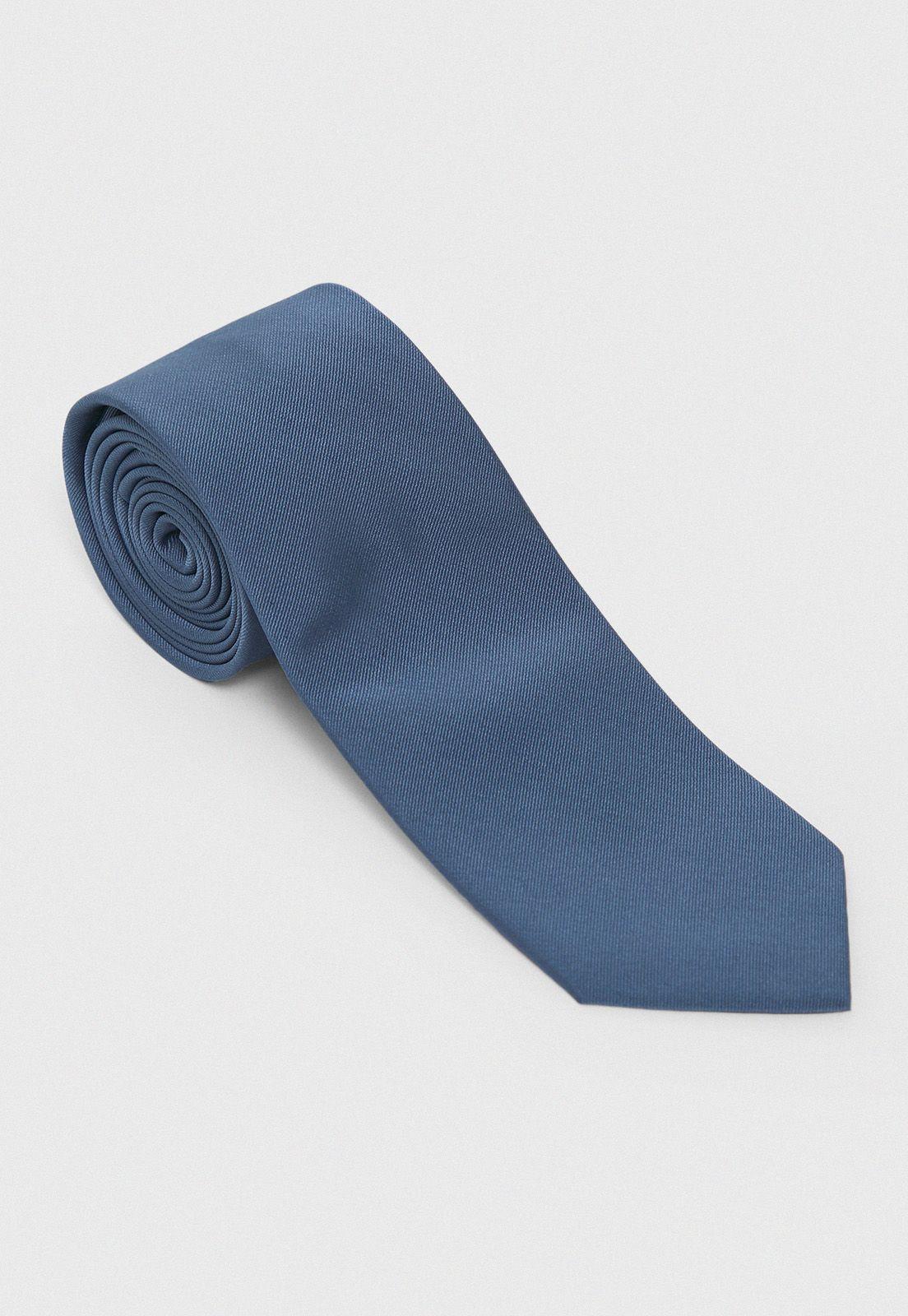 Corbata Formal Hombre Microfibra Liso Graduación Azul-0