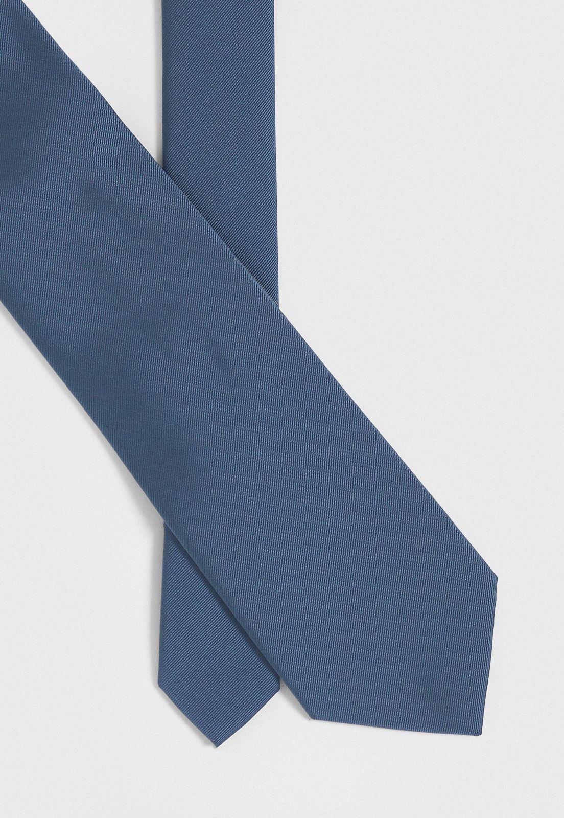 Corbata Formal Hombre Microfibra Liso Graduación Azul-1