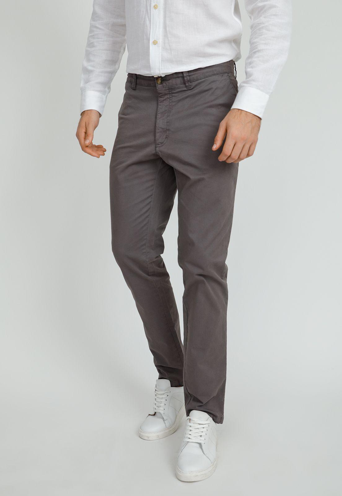 Pantalón hombre Slim Fit Vinci Algodón Gris-0