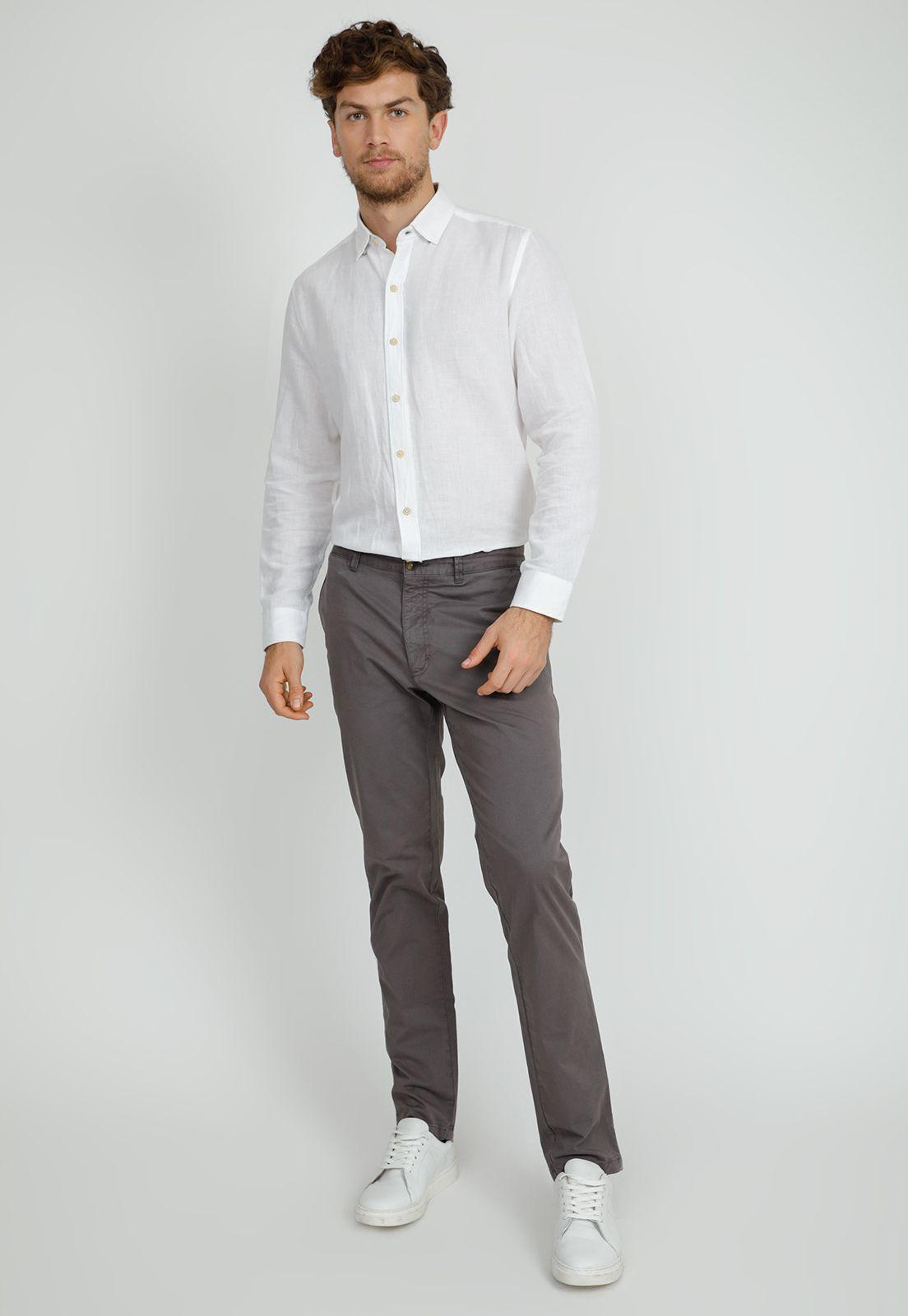 Pantalón hombre Slim Fit Vinci Algodón Gris-3