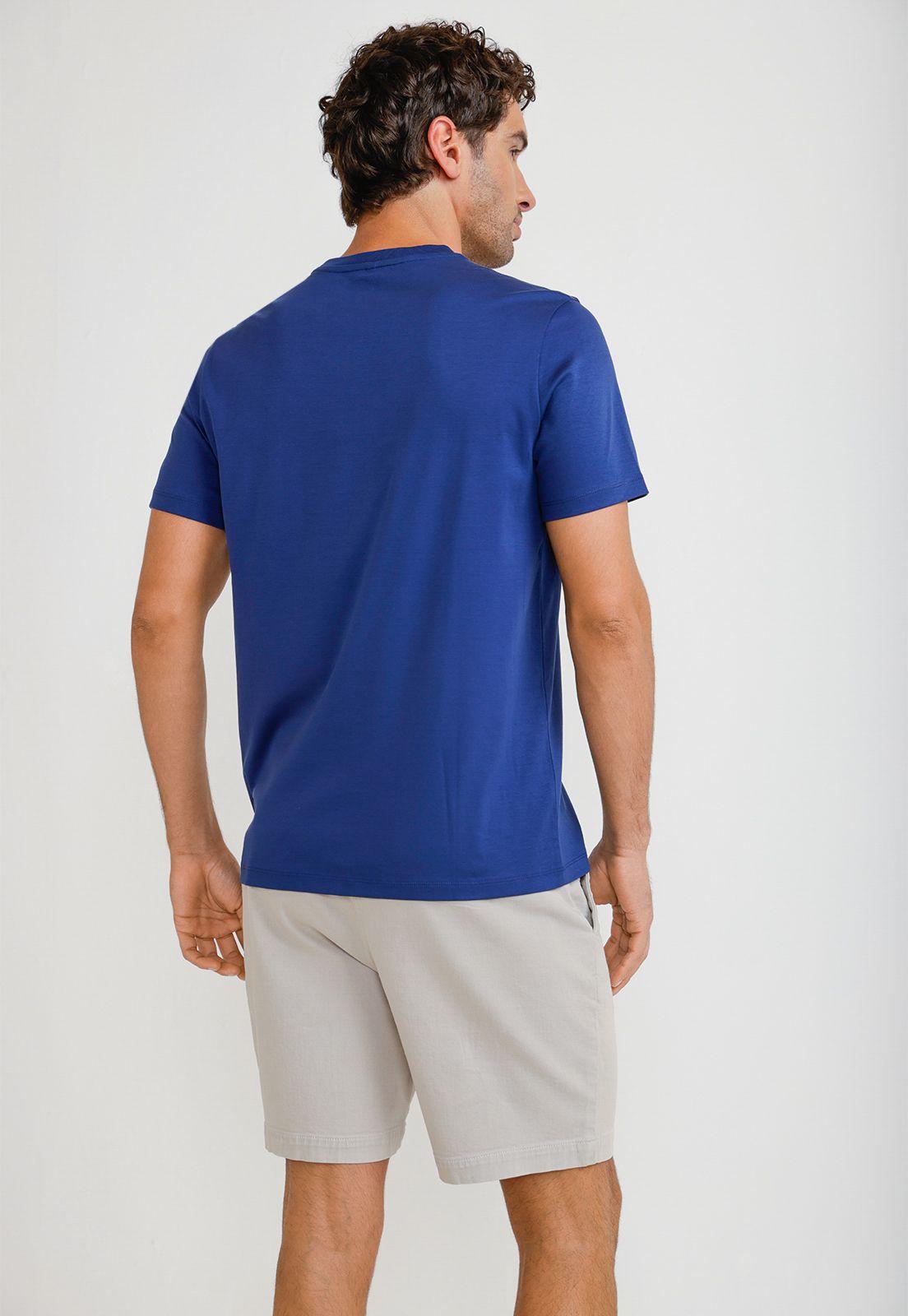 Polera Hombre Manga Corta Azul 4HFK7127-1