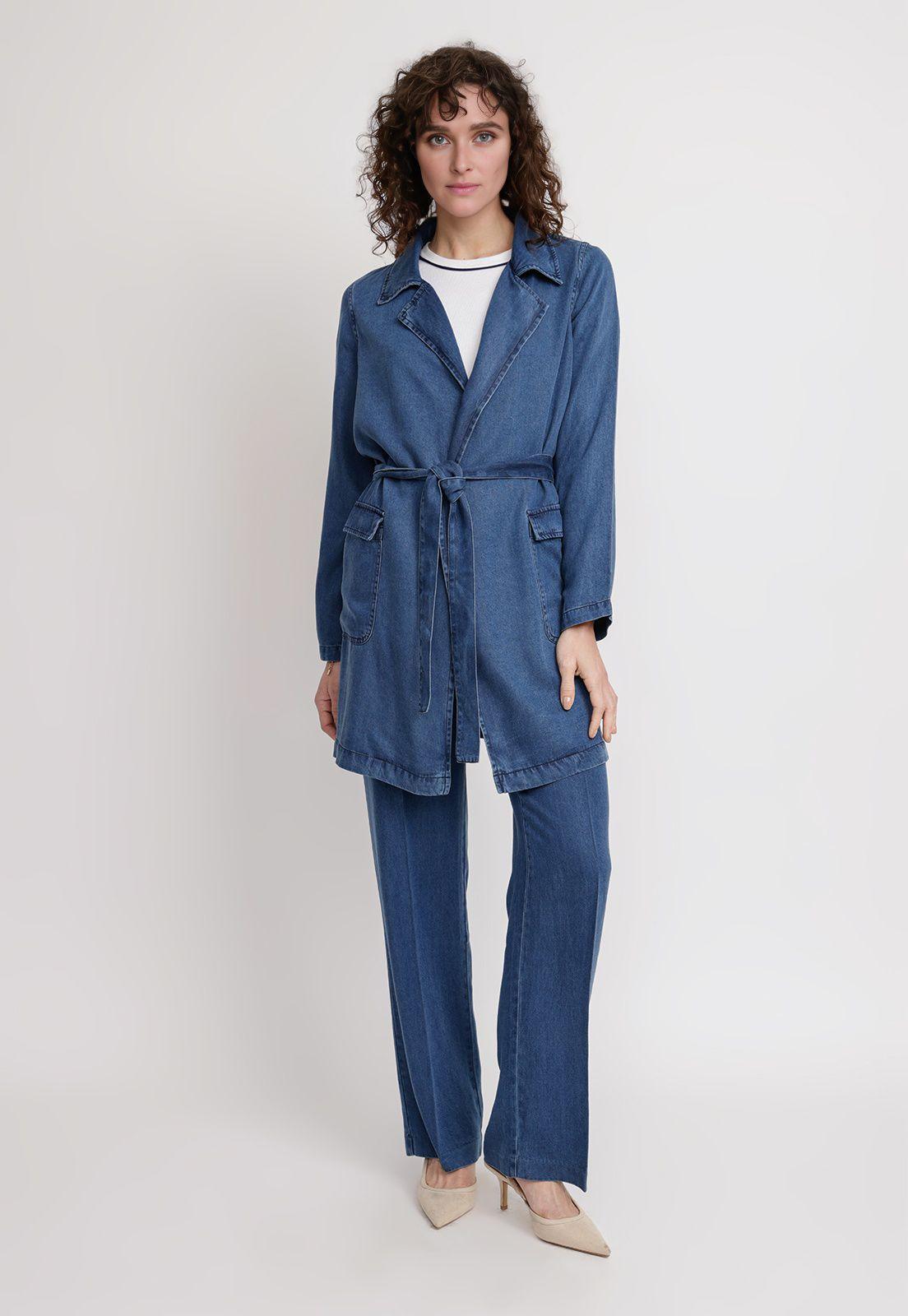 Trench De Mujer Atenea Navy-3