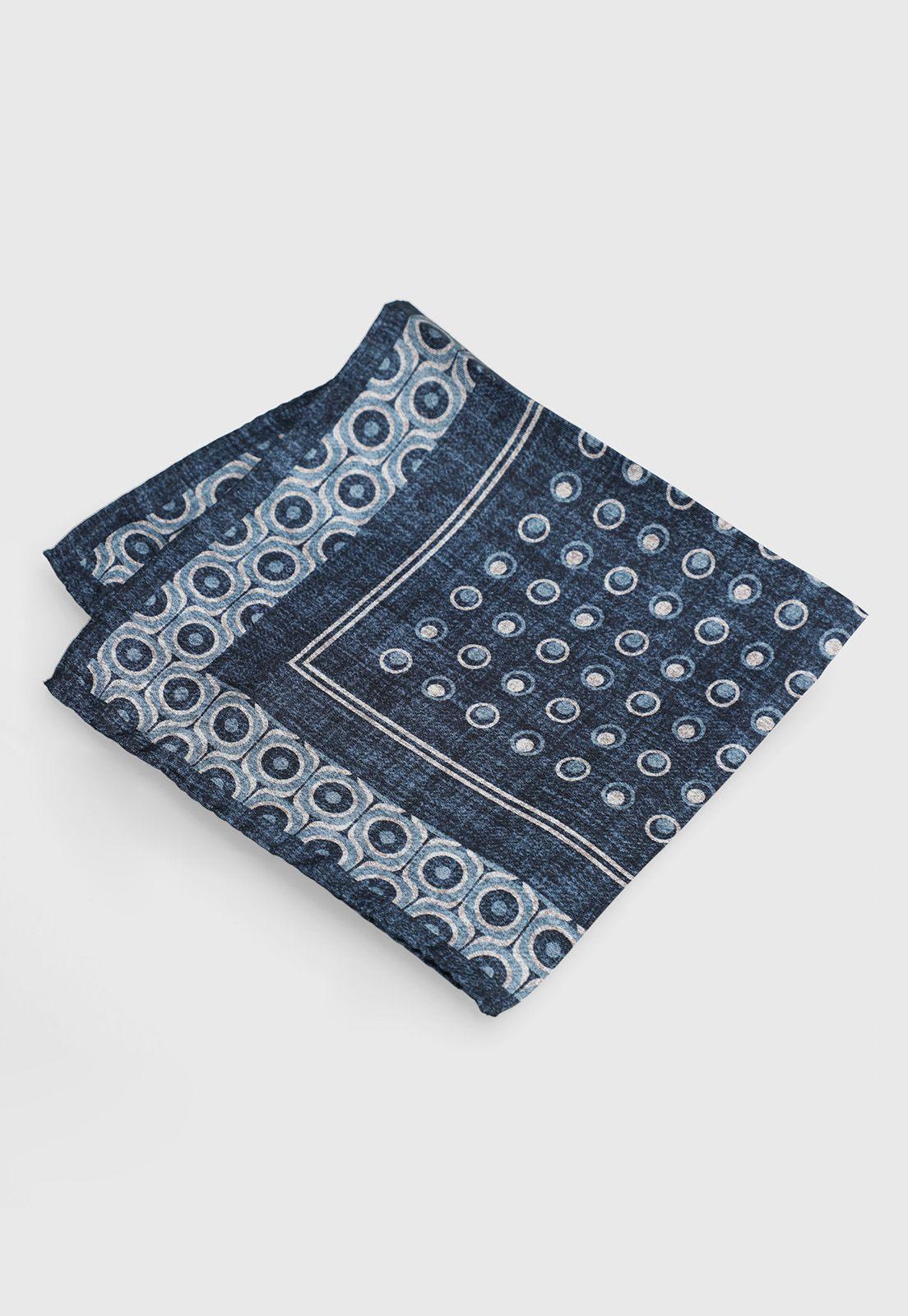 Pochet 100% seda azul-0