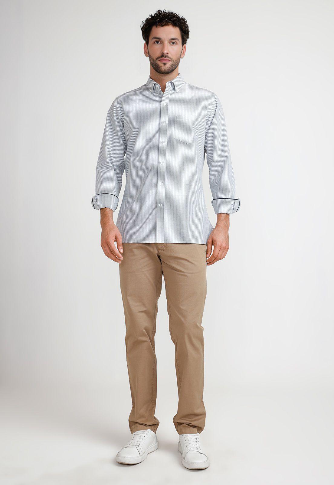 Camisa Rayas Hombre Beta Verde-3