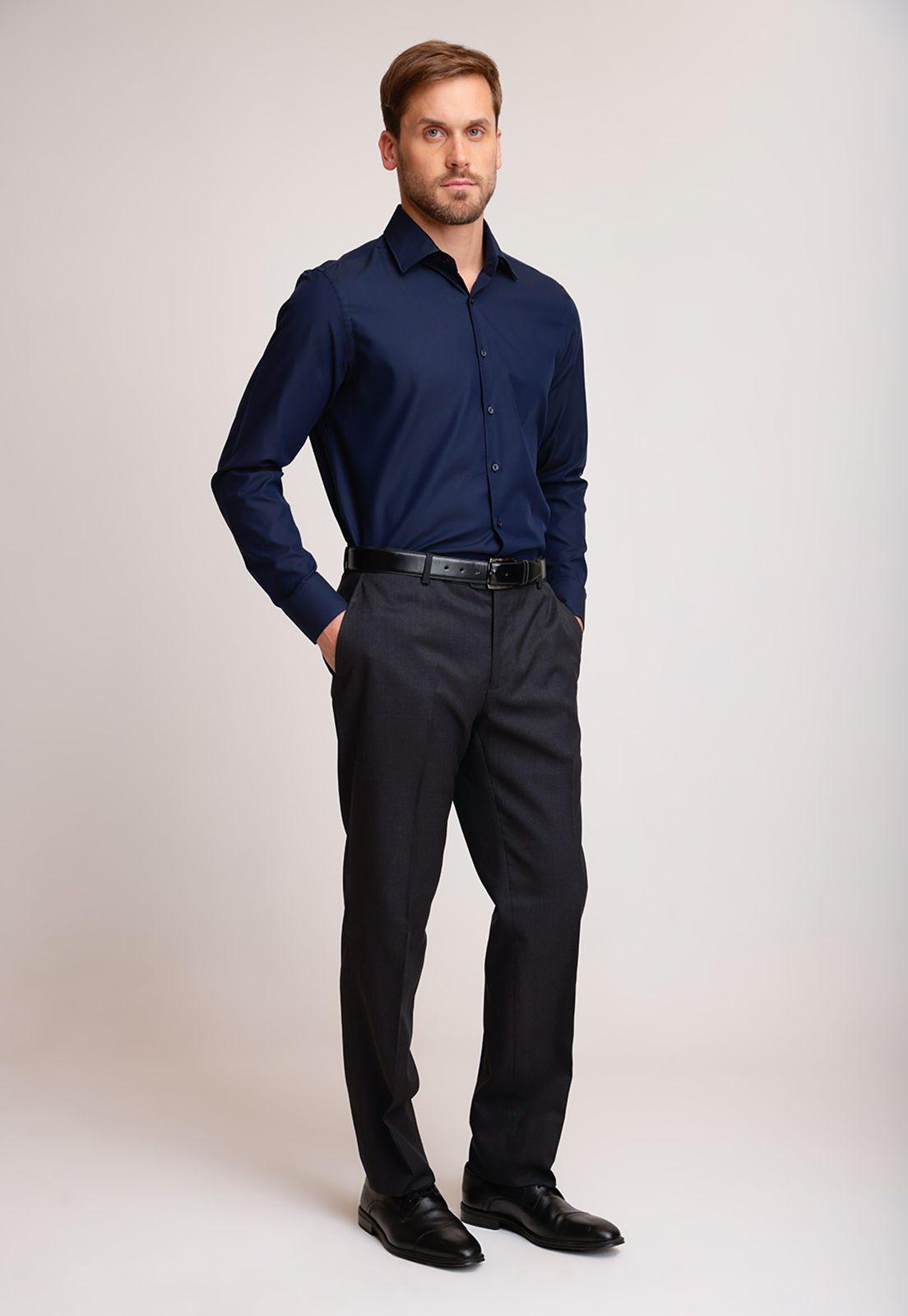 Pantalón Formal Hombre Regular Fit Executive  Gris Marengo-3