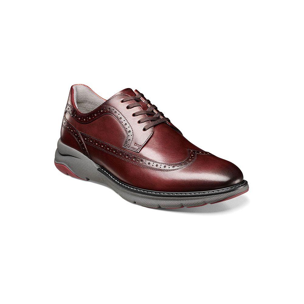 Zapatos Frenzi Wingtip Oxford Burdeo-0
