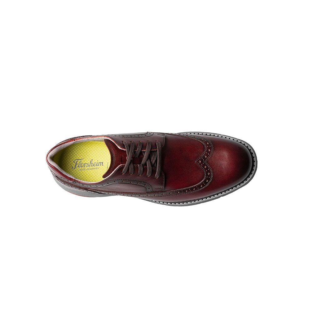 Zapatos Frenzi Wingtip Oxford Burdeo-6