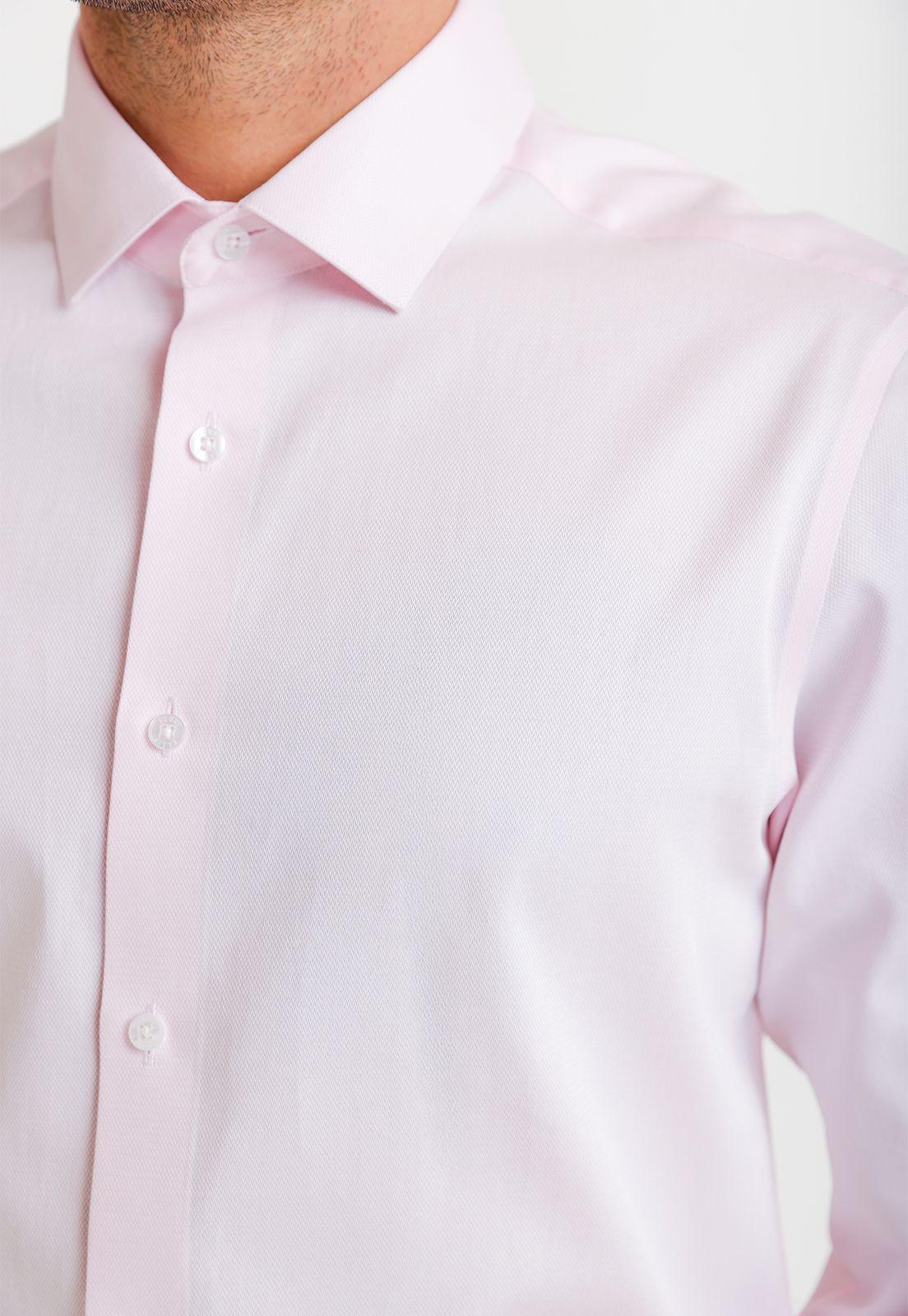 Camisa Hombre Formal Algodón Rosado-2