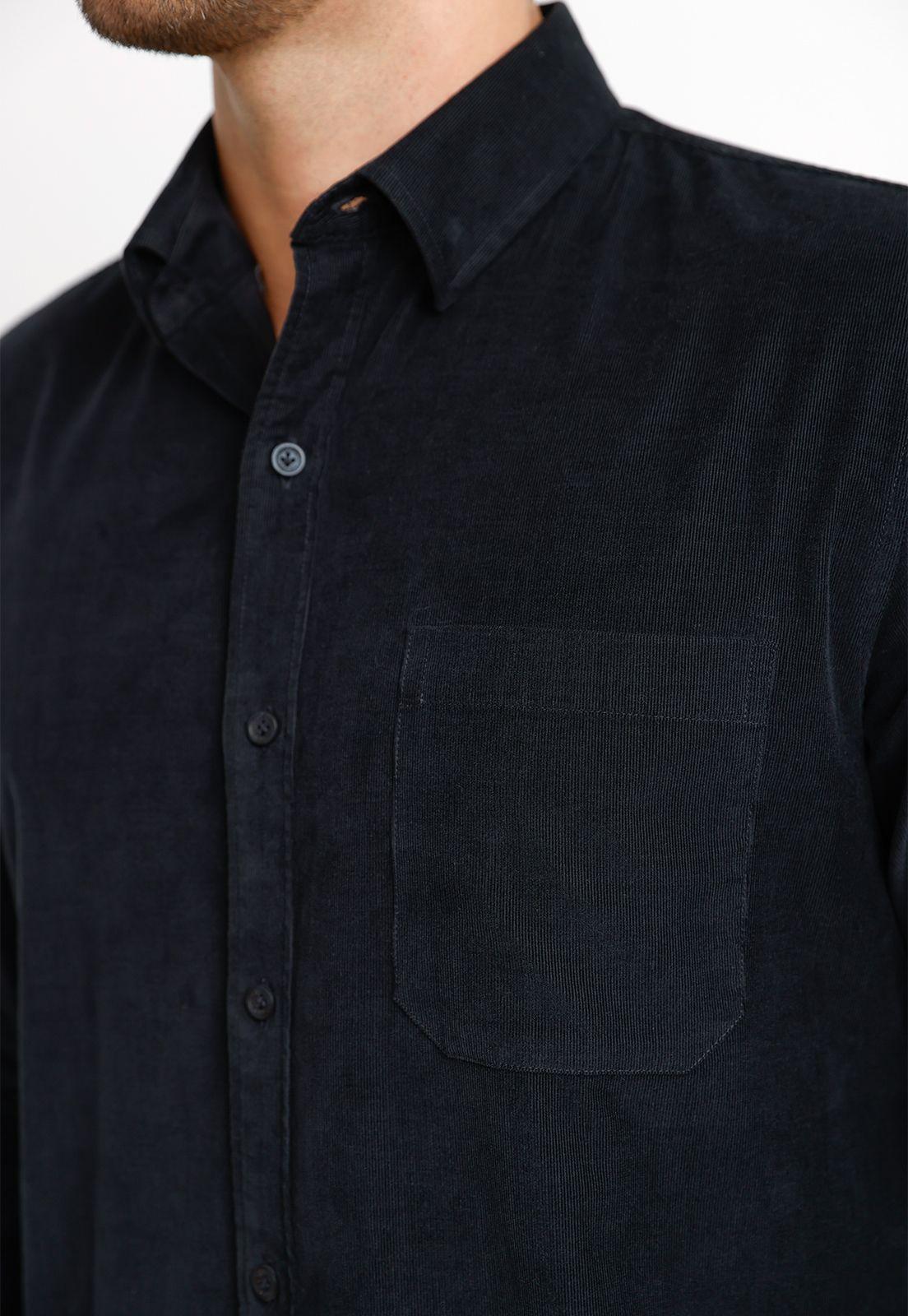 Camisa Cotelé ML Hombre Burgos Azul Marino-2