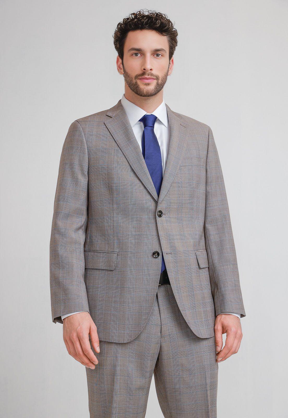 Traje Hombre Formal Washable Executive Café Claro-3