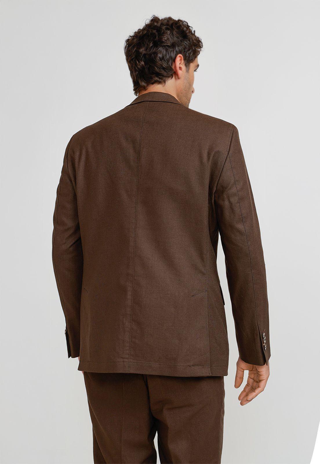 Chaqueta Hombre Lino Cesar Café-1