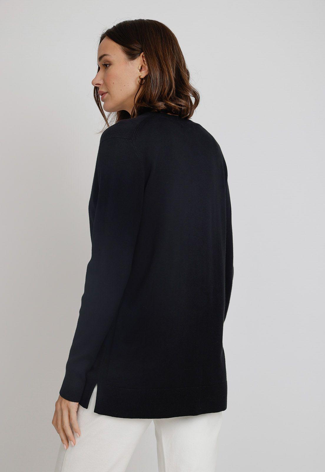 Tejido De Mujer Margarita Top Negro-1