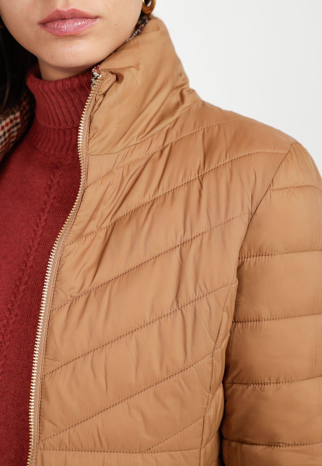 Parka Reversible Mujer Poliéster Camel-4