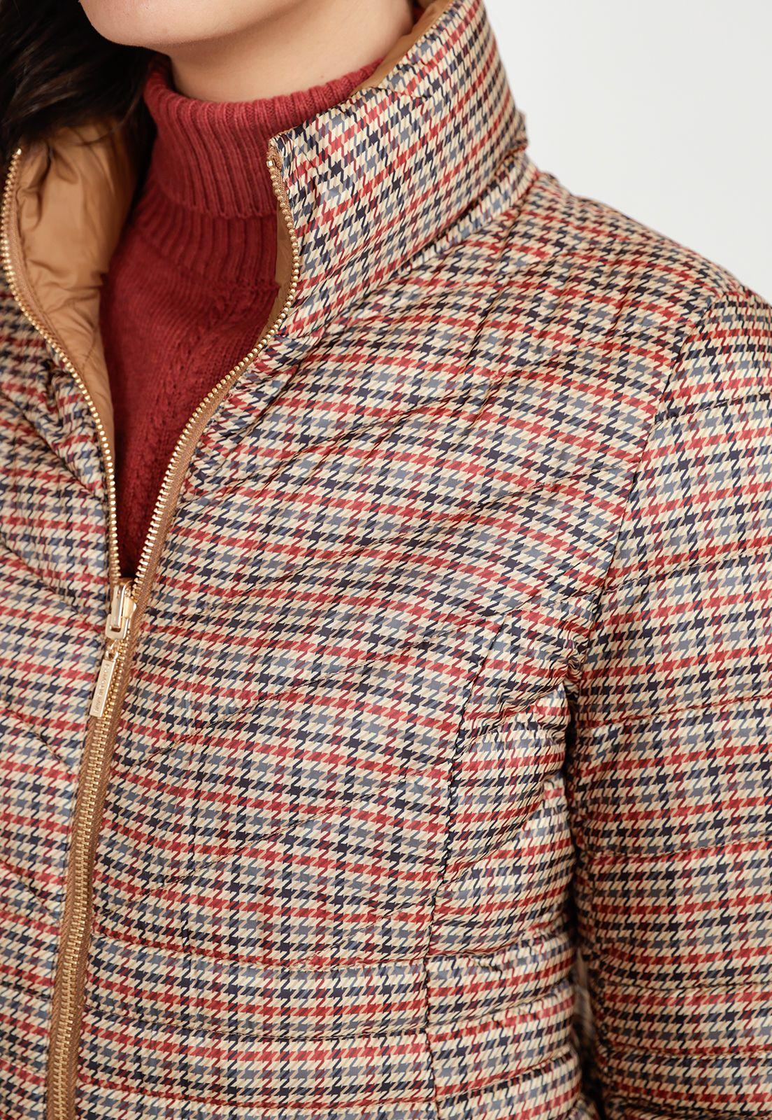 Parka Reversible Mujer Poliéster Camel-5