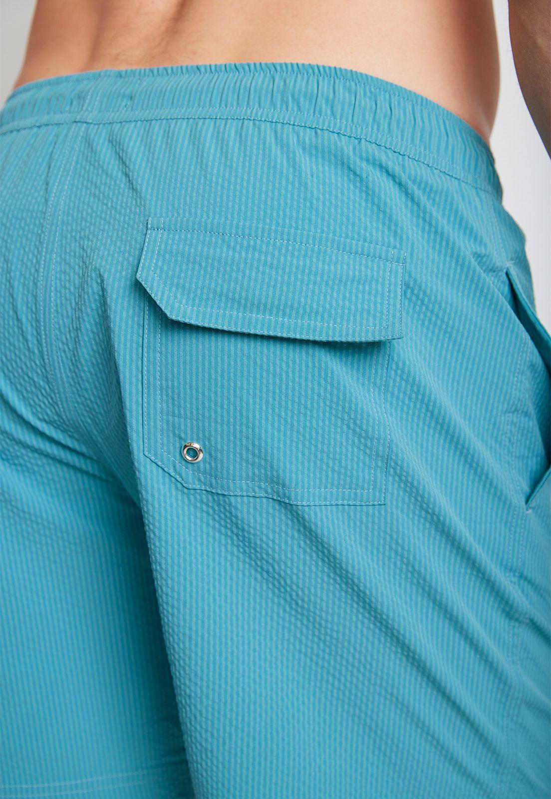 Traje De Baño Hombre Poliéster Liso Slim Justino Menta-2