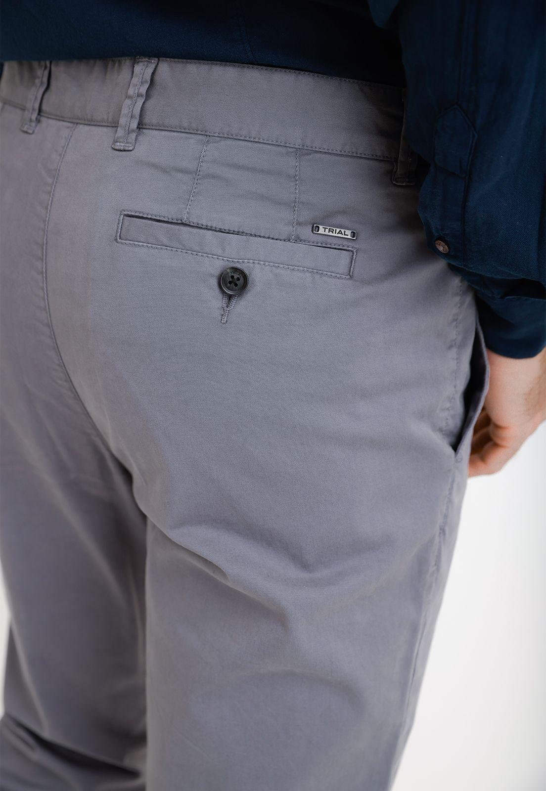 Pantalón Hombre Algodón Liso Slim Vinci Gris-2