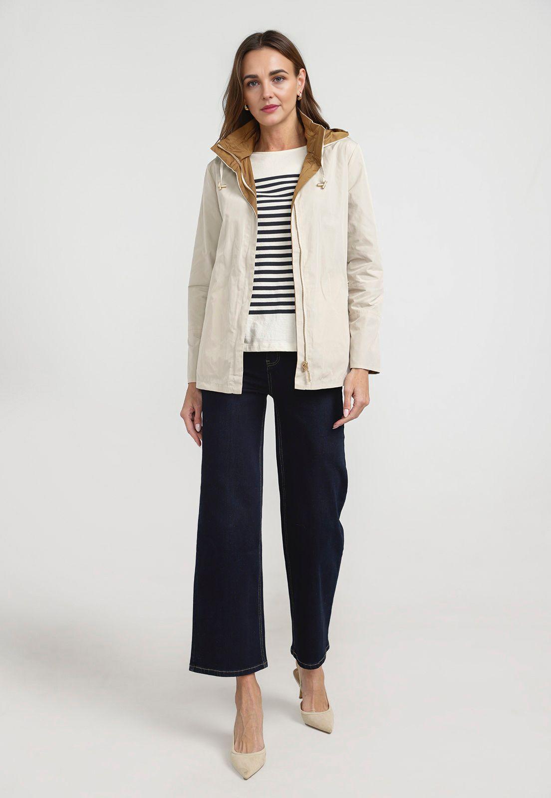 Chaqueta Mujer Eva Reversible Beige-6