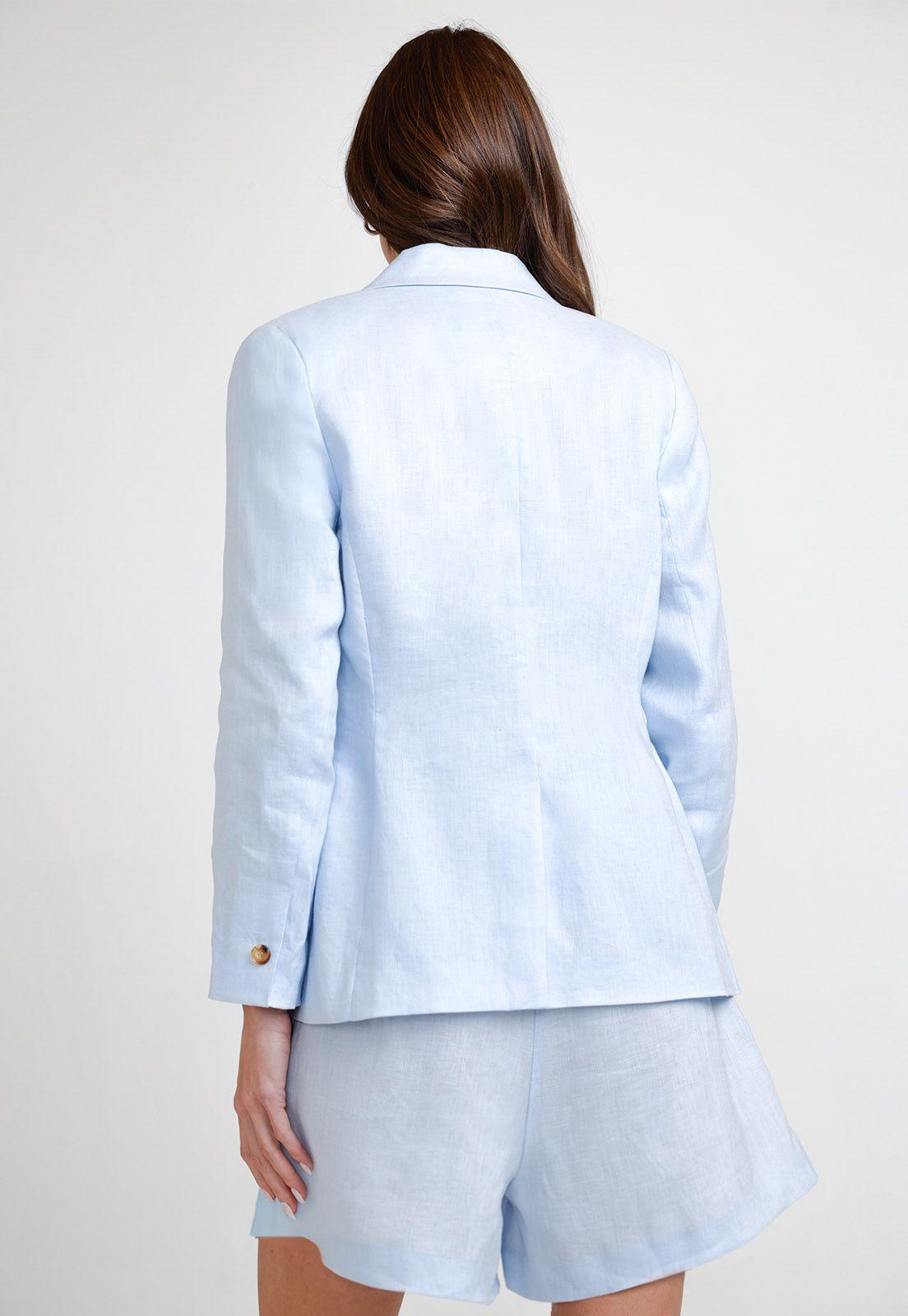 Chaqueta de Mujer Modelo Celine Color Celeste-1
