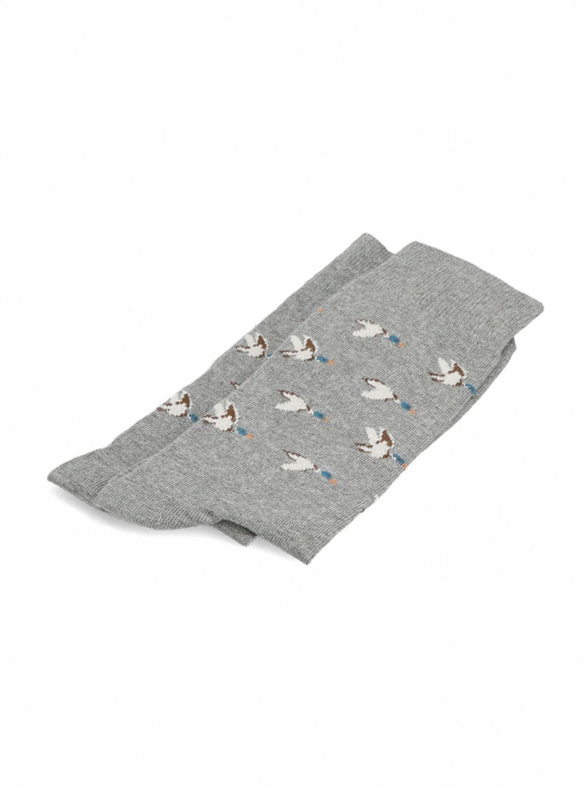 Calcetín Casual Gris Aves-2