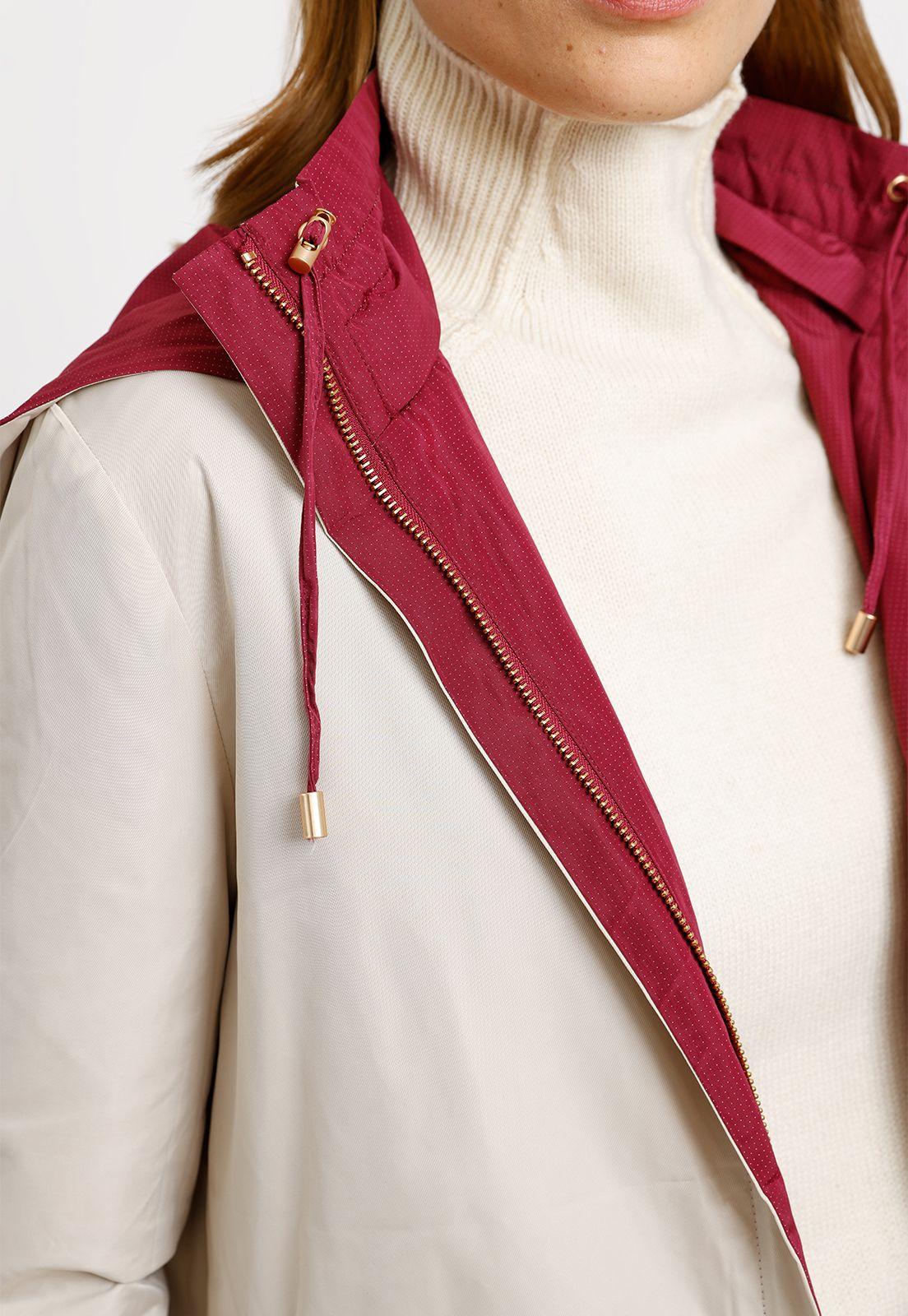 Chaqueta Reversible Burdeo Eva Mujer-5