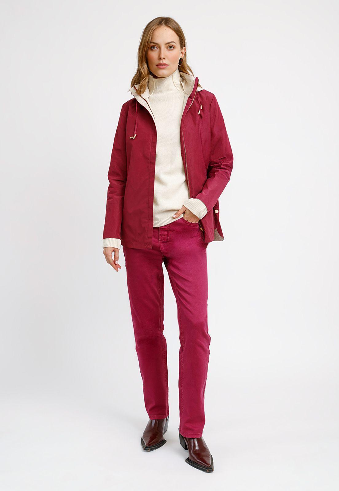 Chaqueta Reversible Burdeo Eva Mujer-6