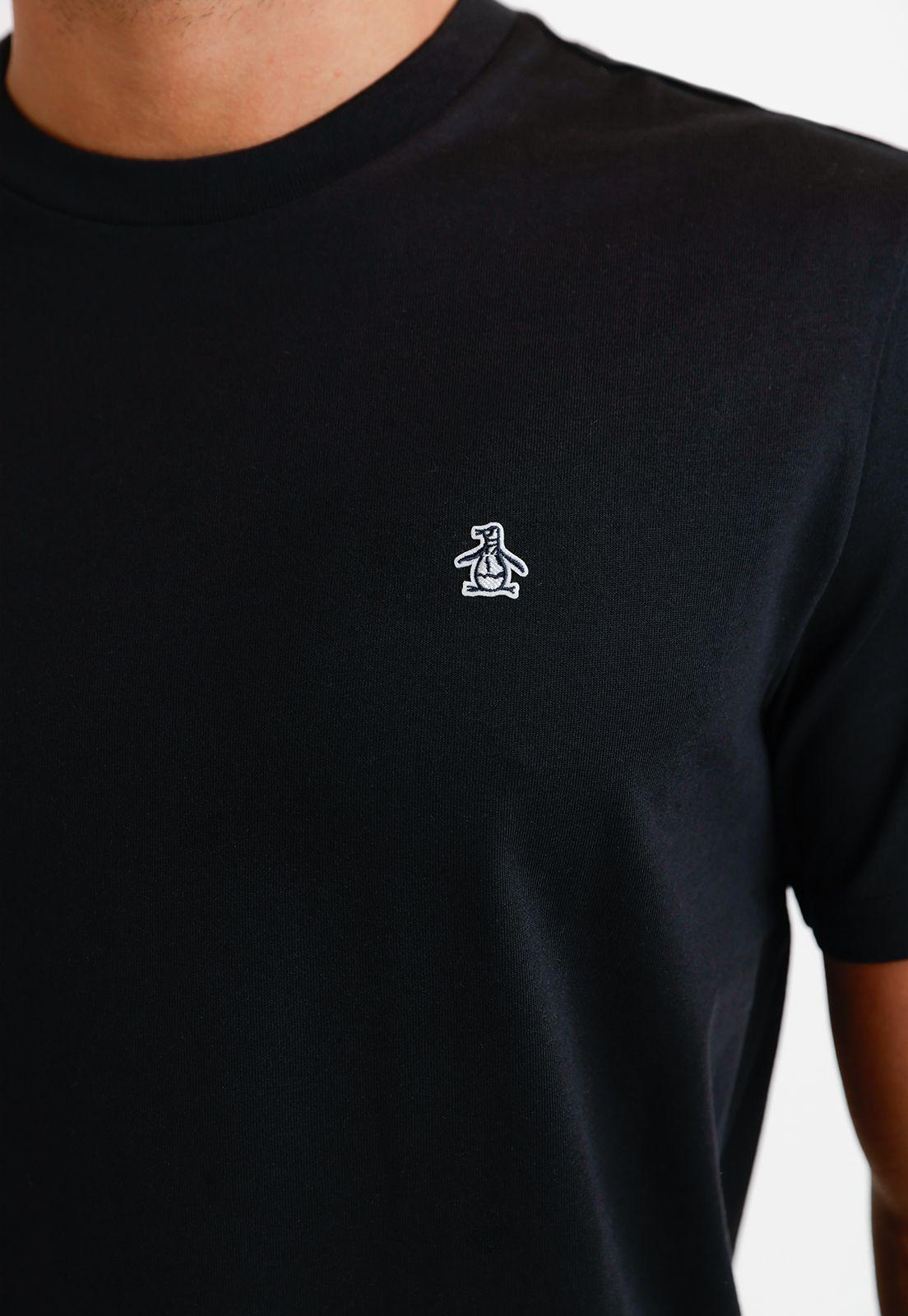 Polera Hombre Manga Corta Negra OPKB2001-2