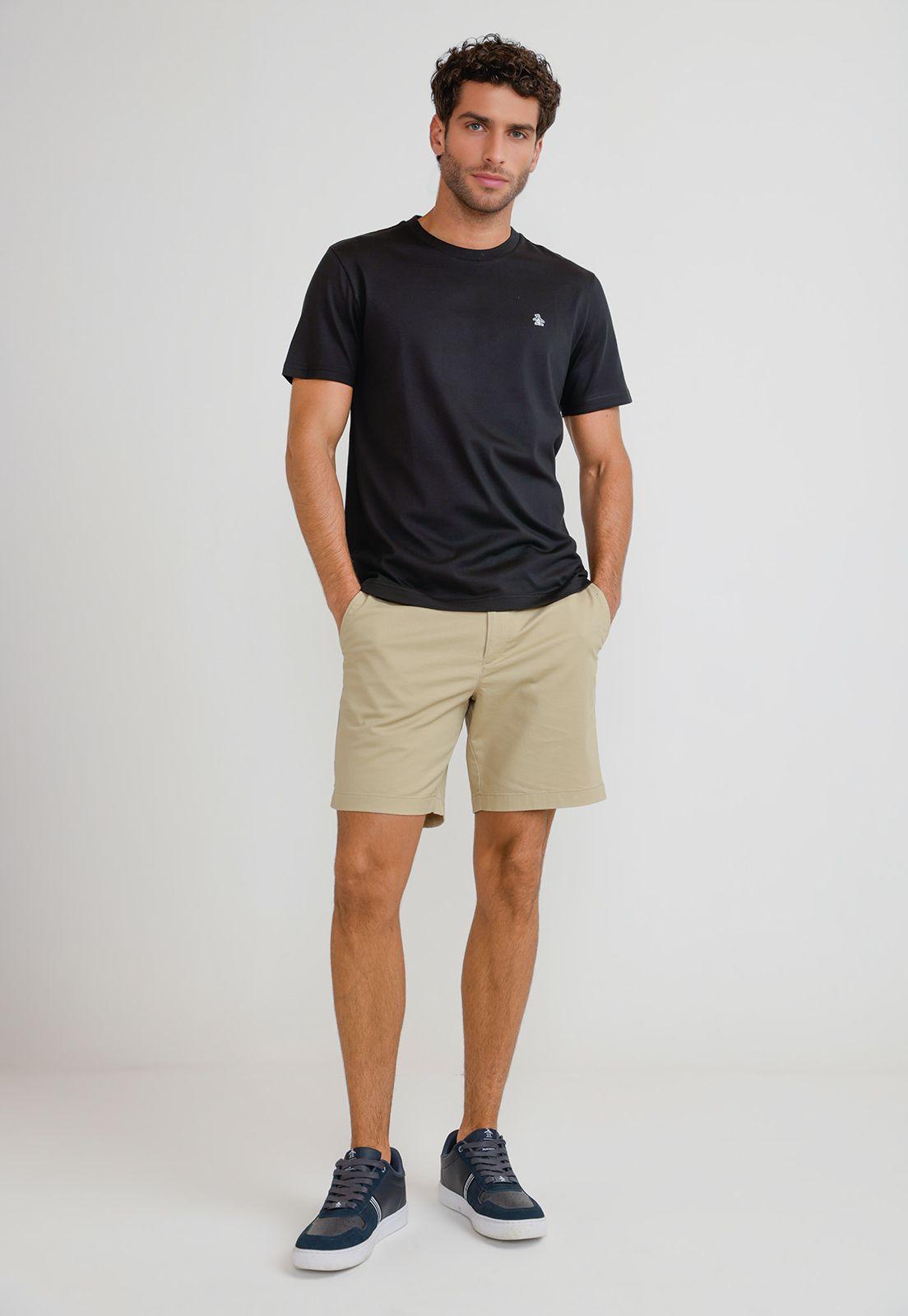 Polera Hombre Manga Corta Negra OPKB2001-3