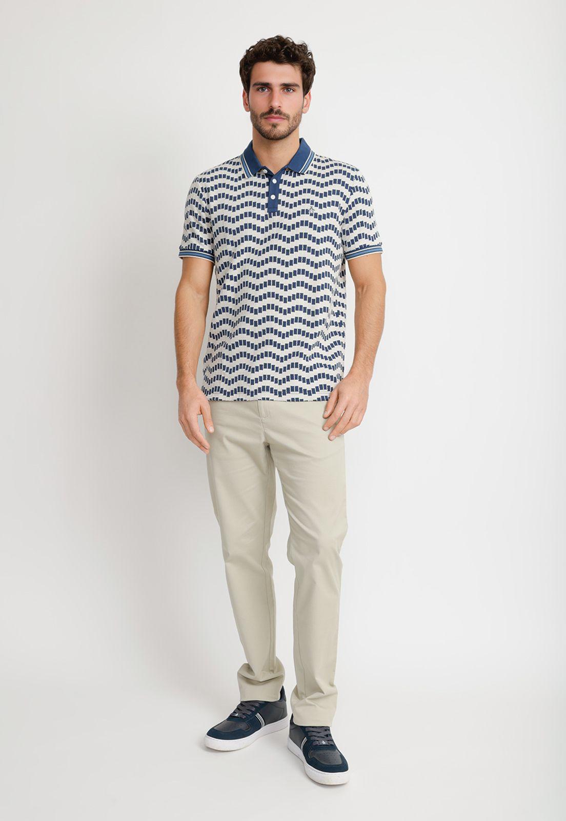 Polera Hombre Polo Manga Corta Beige-3