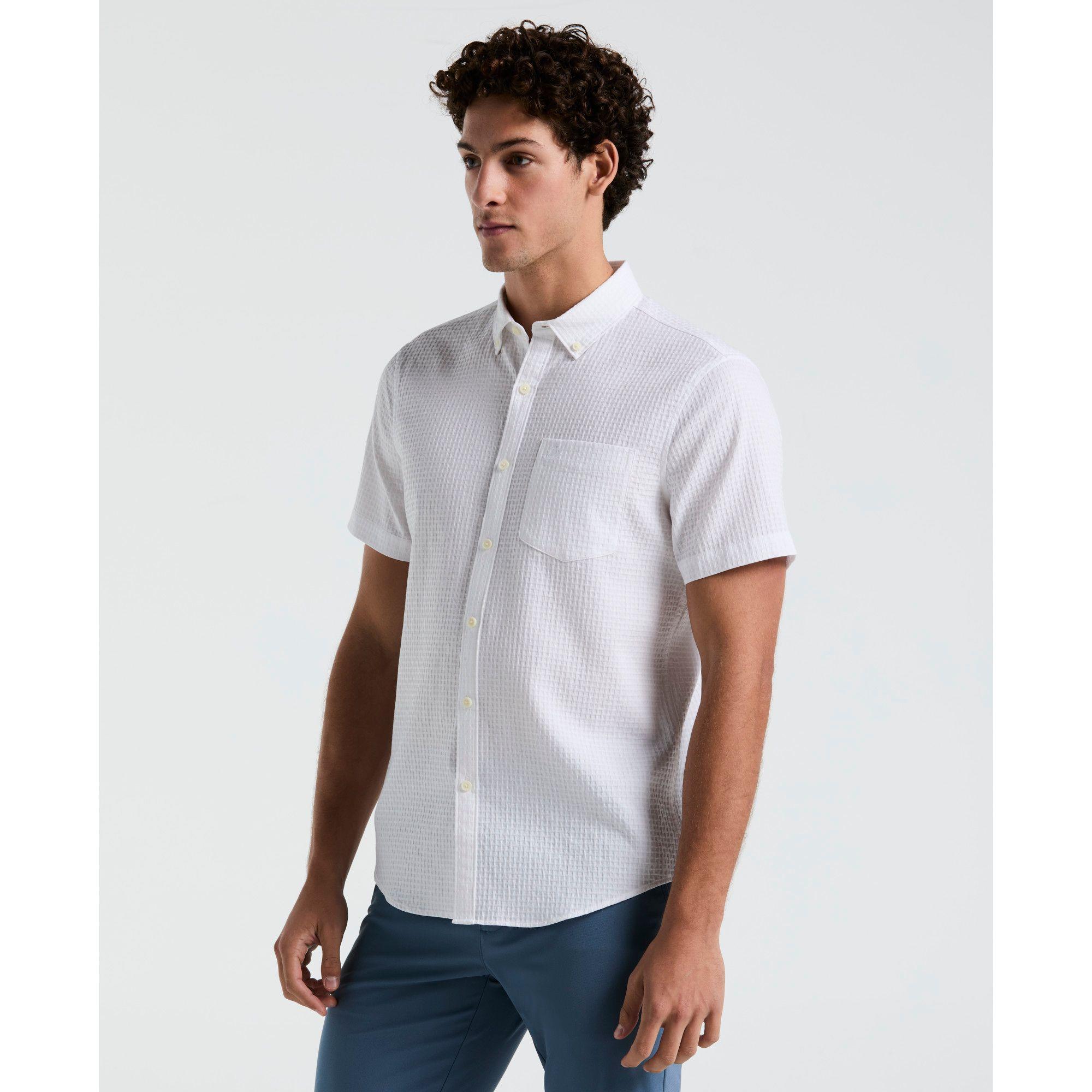 Camisa Hombre Manga Corta Blanca OPWS2510-0