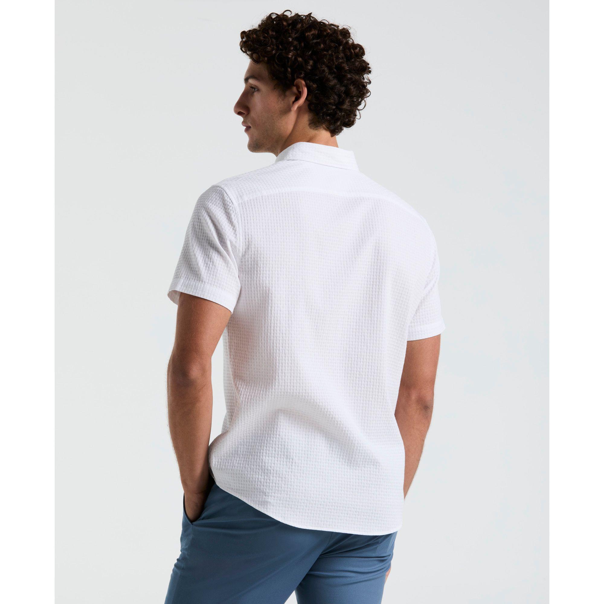 Camisa Hombre Manga Corta Blanca OPWS2510-1