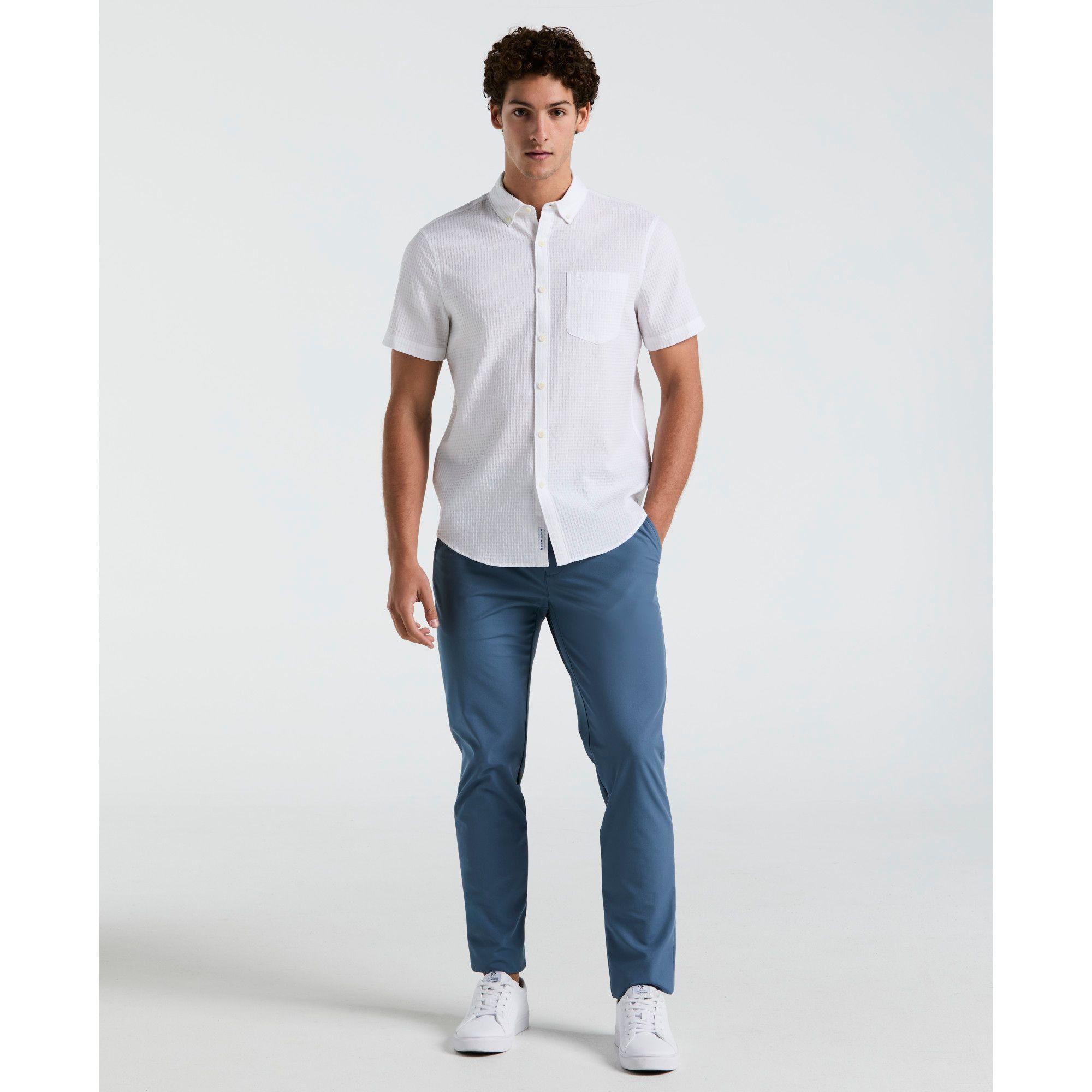 Camisa Hombre Manga Corta Blanca OPWS2510-3