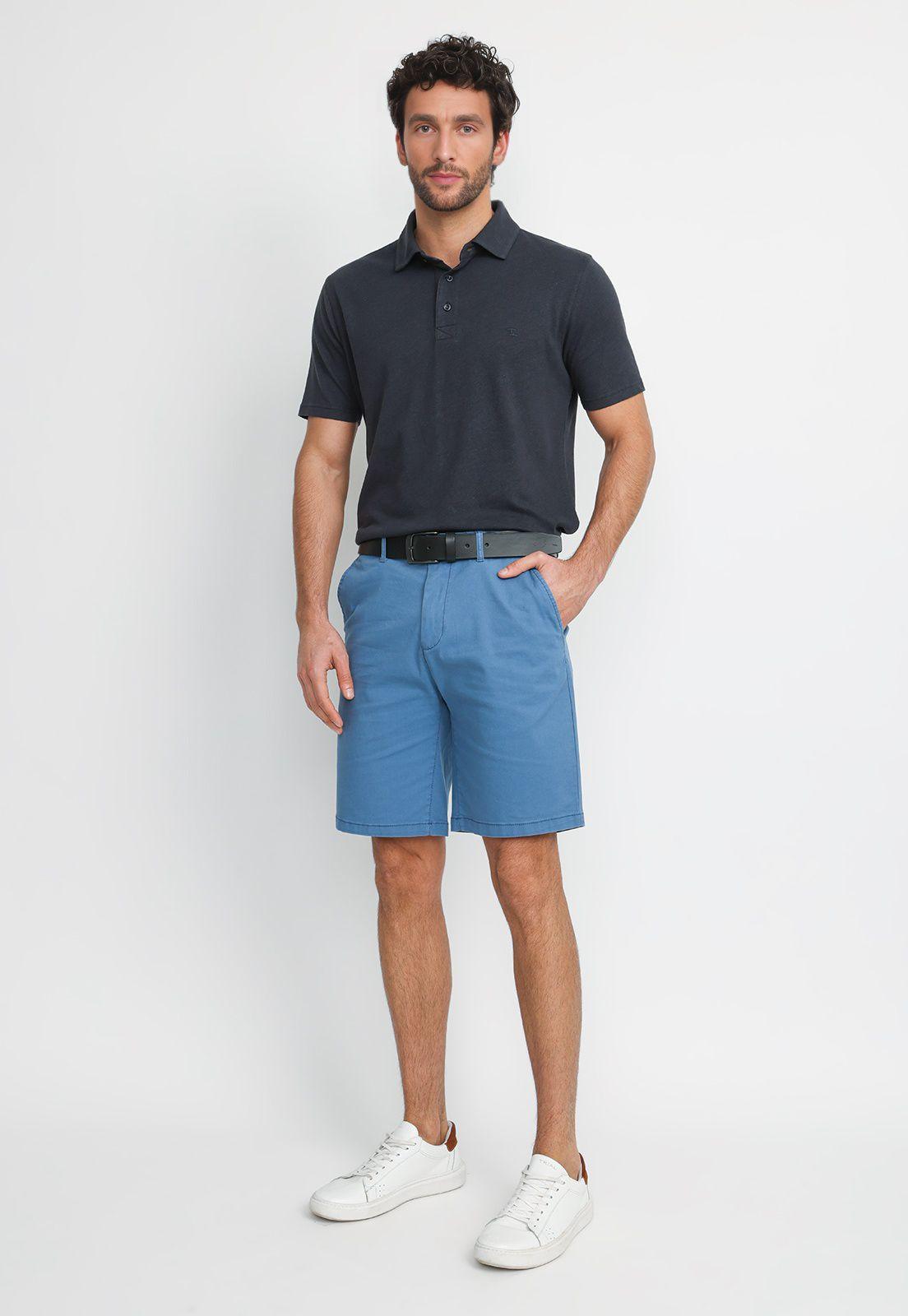 Bermuda Algodón Valerio Azul Piedra-3