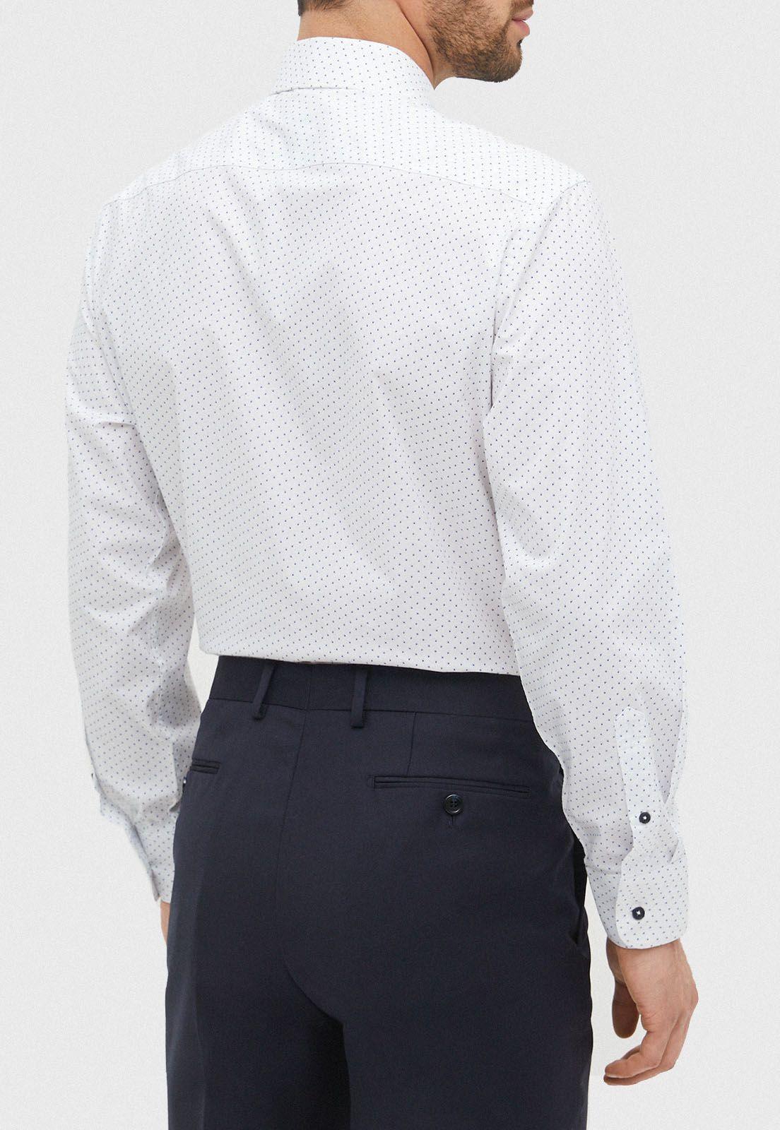 Camisa Dynamic Cuello Cut Away Blanco/Azul-4