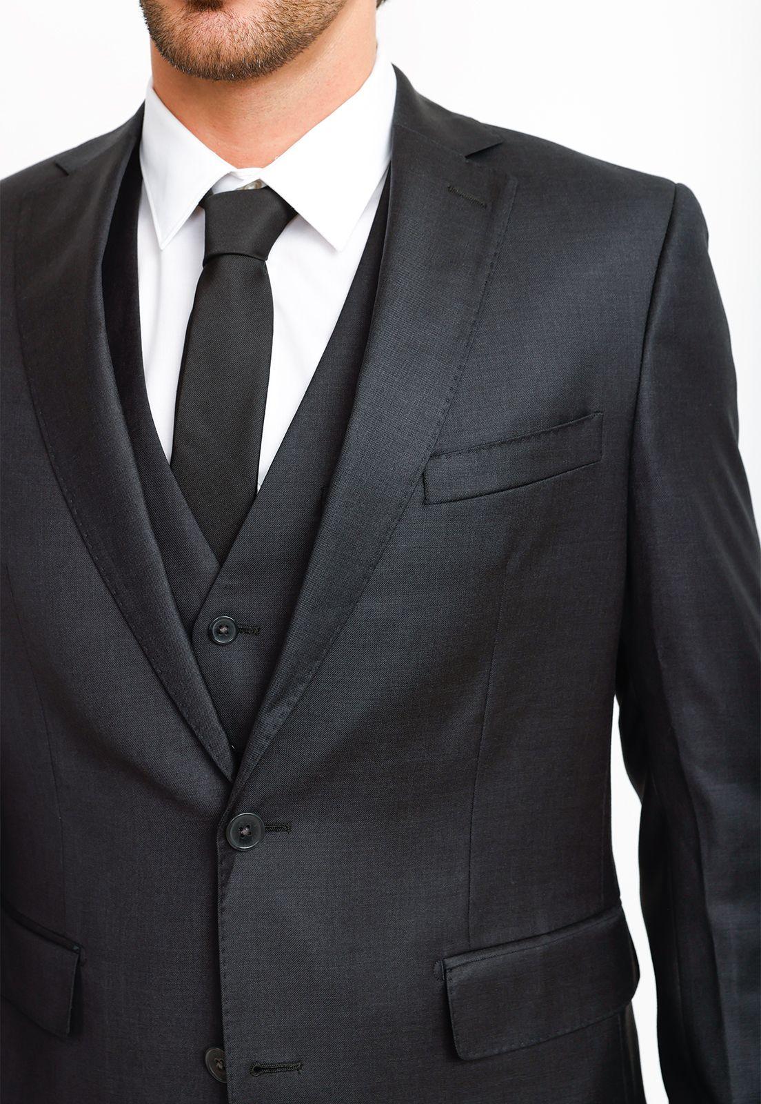 Chaqueta Formal Suit Separate Lana Marengo THE WILLOW-2