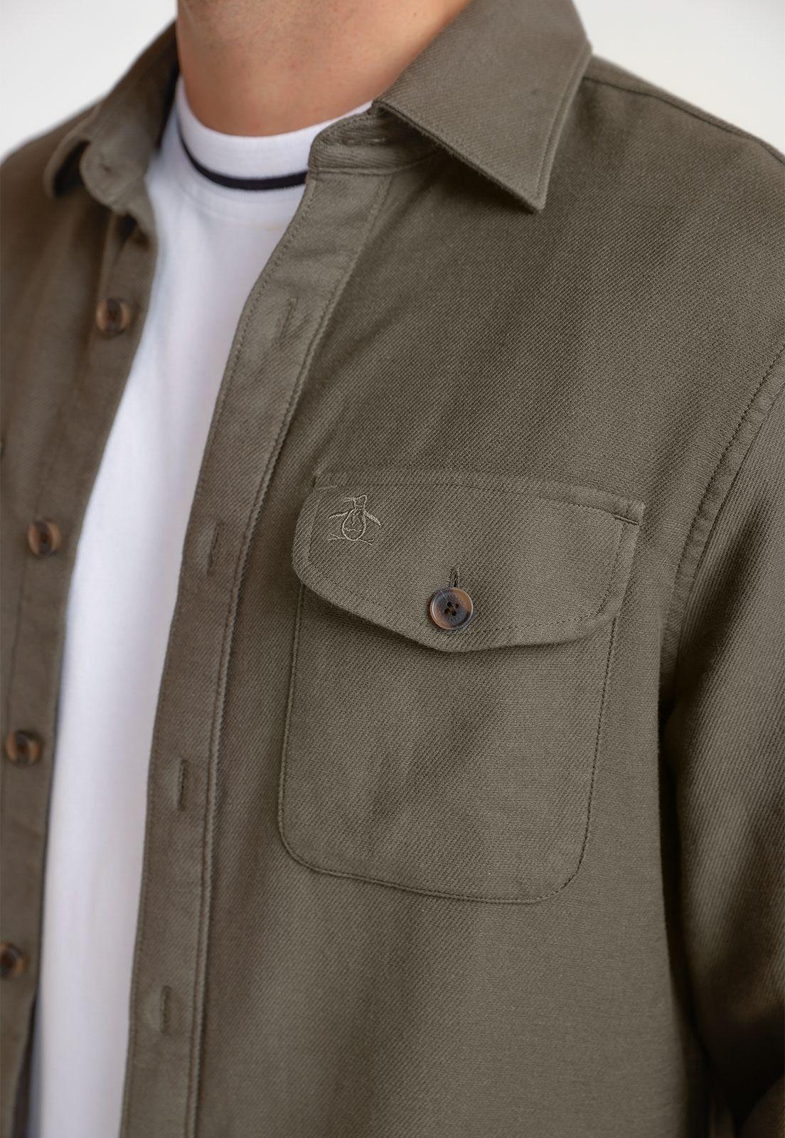 Sobrecamisa Hombre Stretch Verde-2
