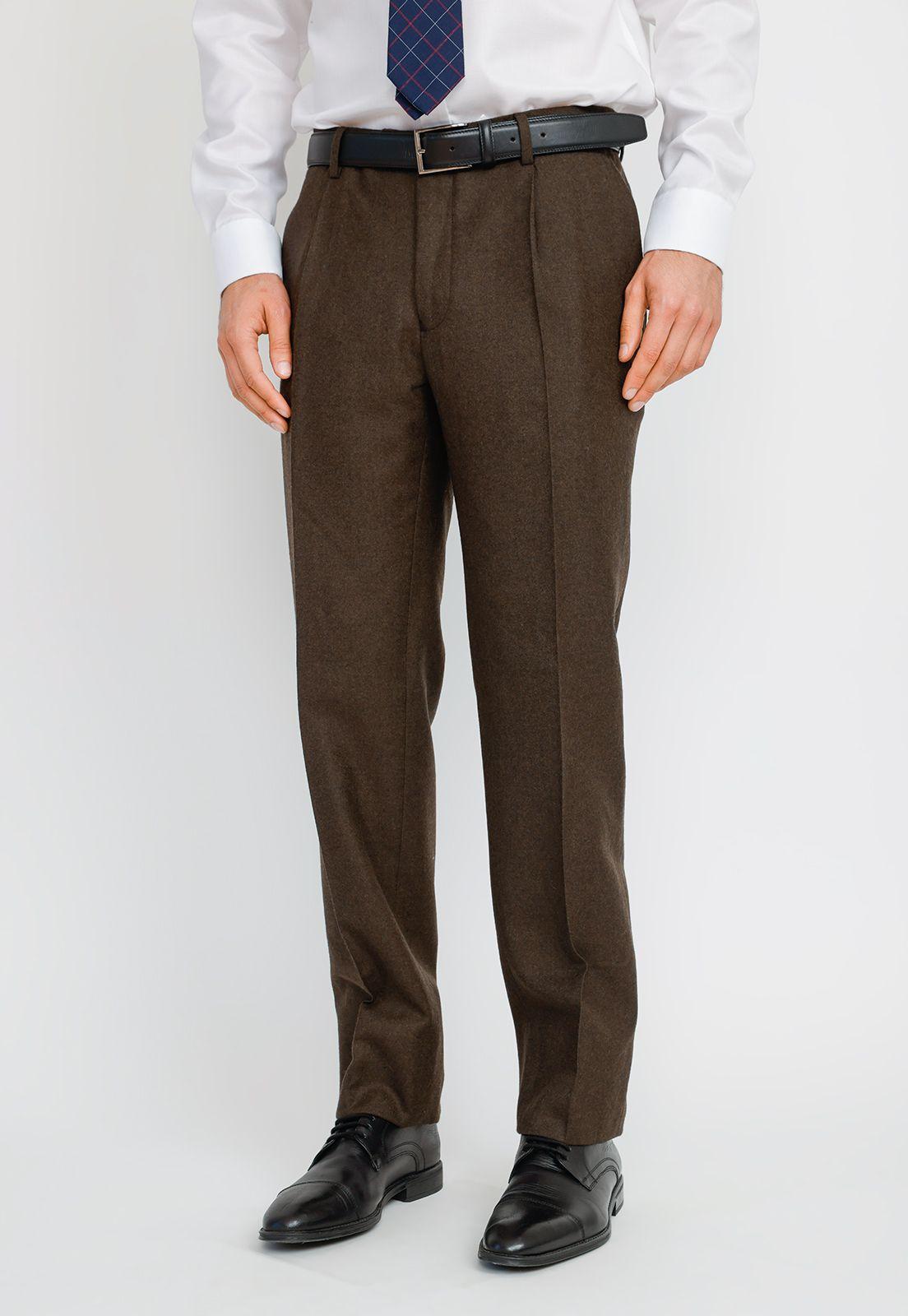 Pantalón Formal Hombre Classic Flannel Verde-0