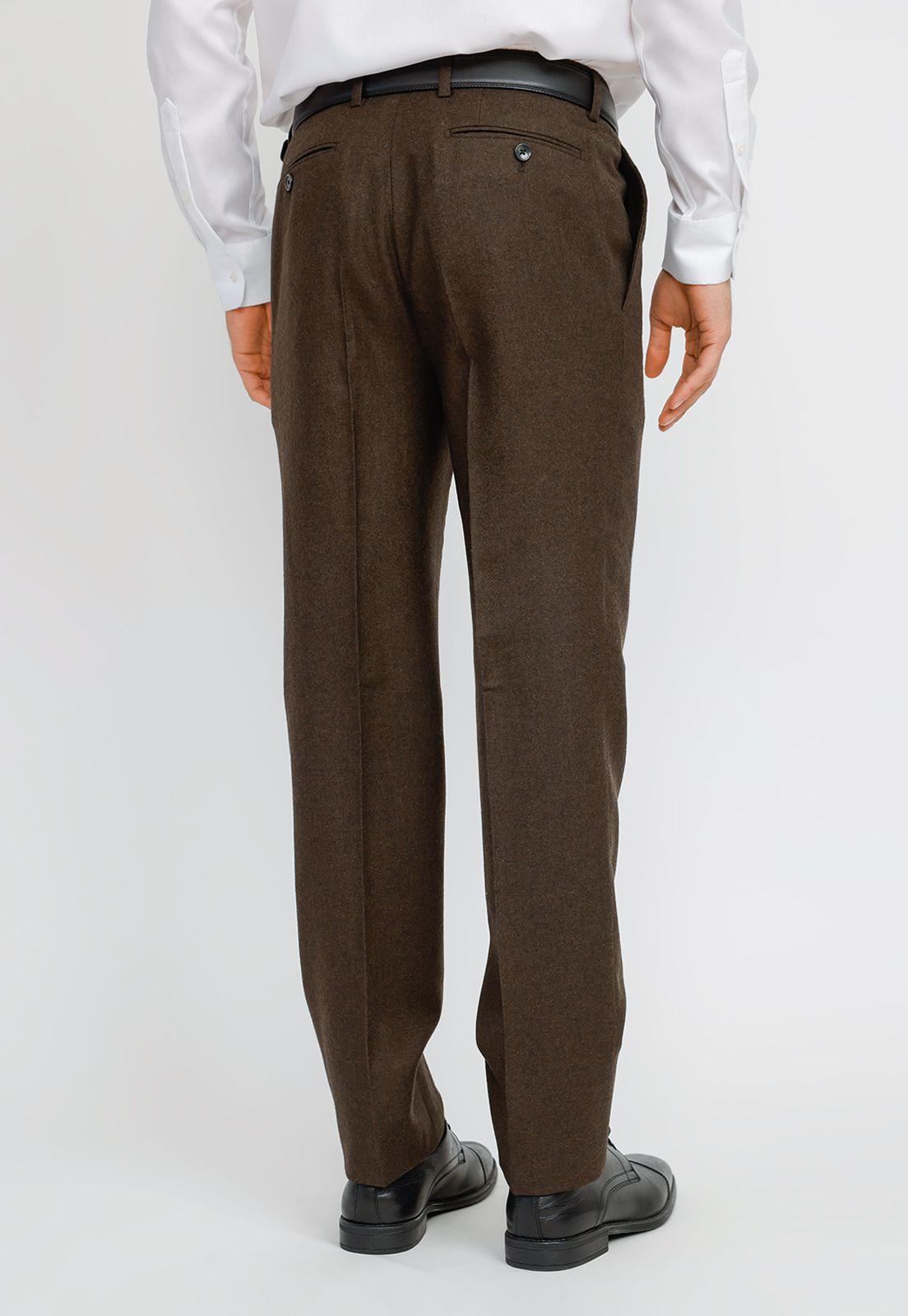 Pantalón Formal Hombre Classic Flannel Verde-1