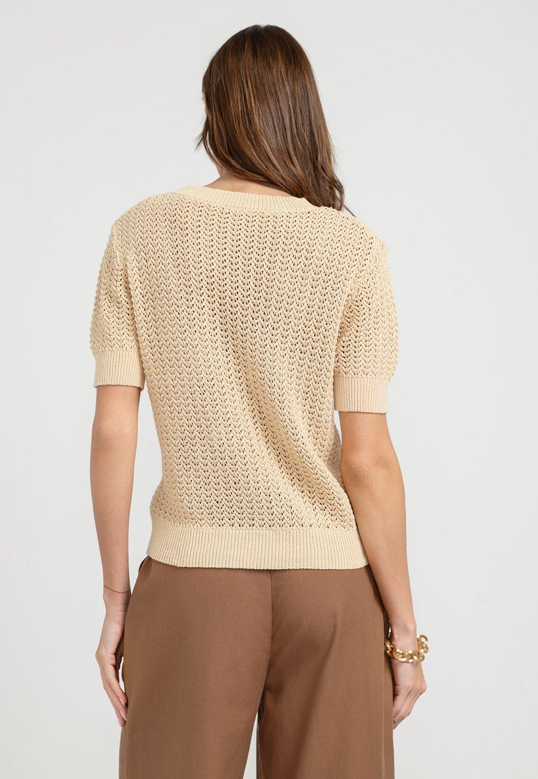 Tejido Mujer Pia Algodón Arena-1