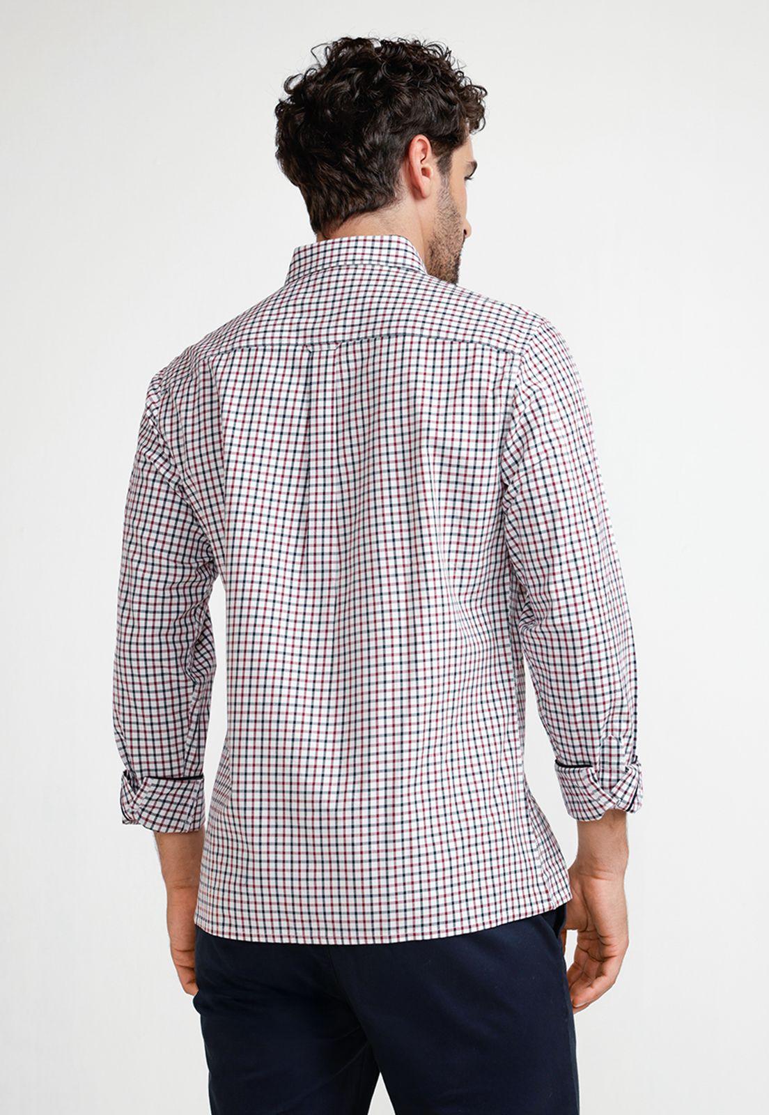 Camisa Cuadros Hombre Bellagio Burdeo-1