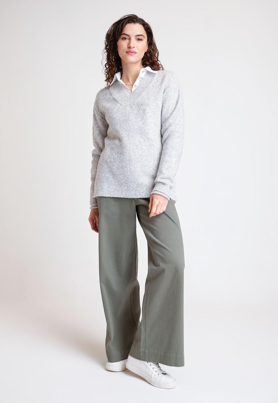 Tejido De Mujer Modelo Cleo Color Gris-3